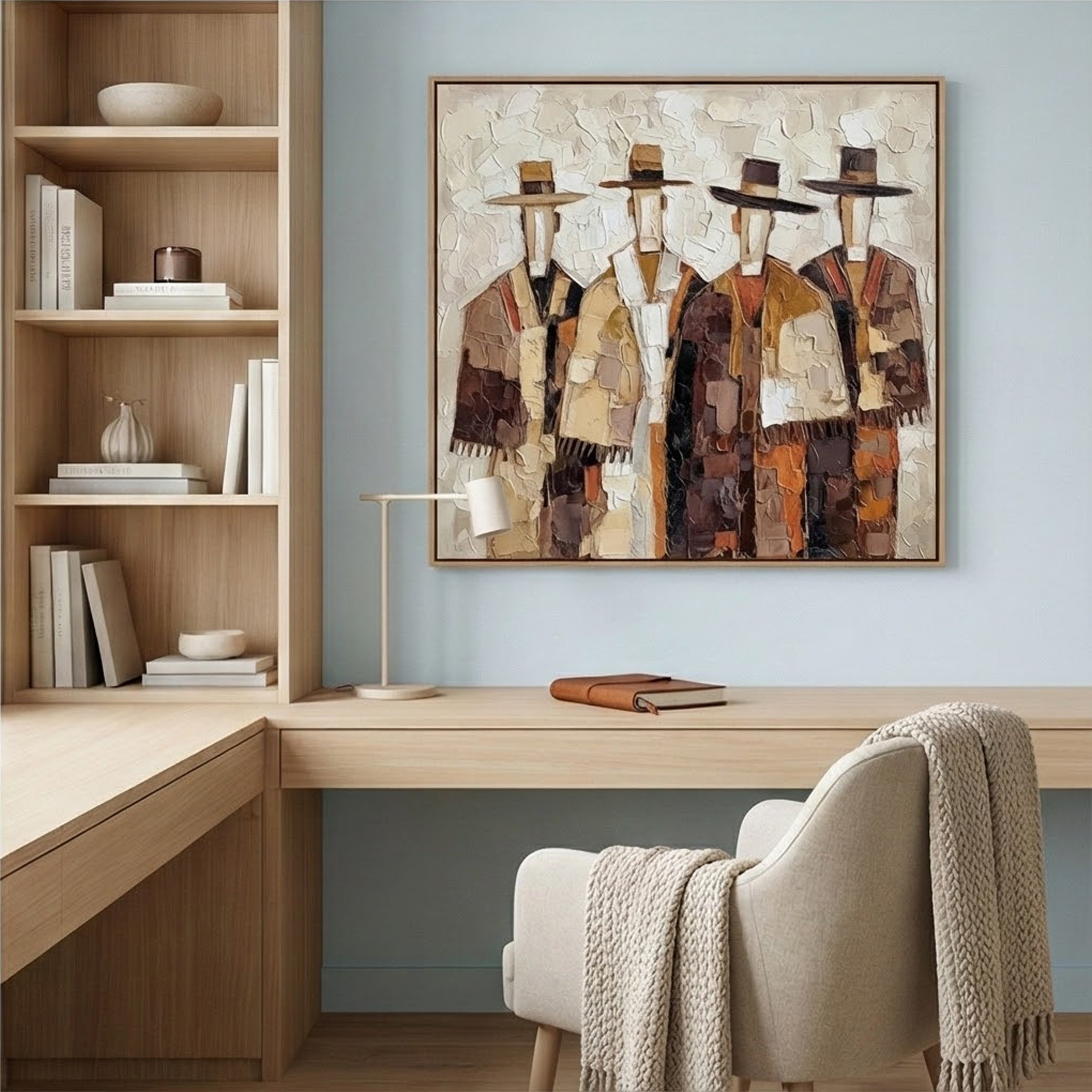 Textured Earthy Quartet | Hat Silhouettes