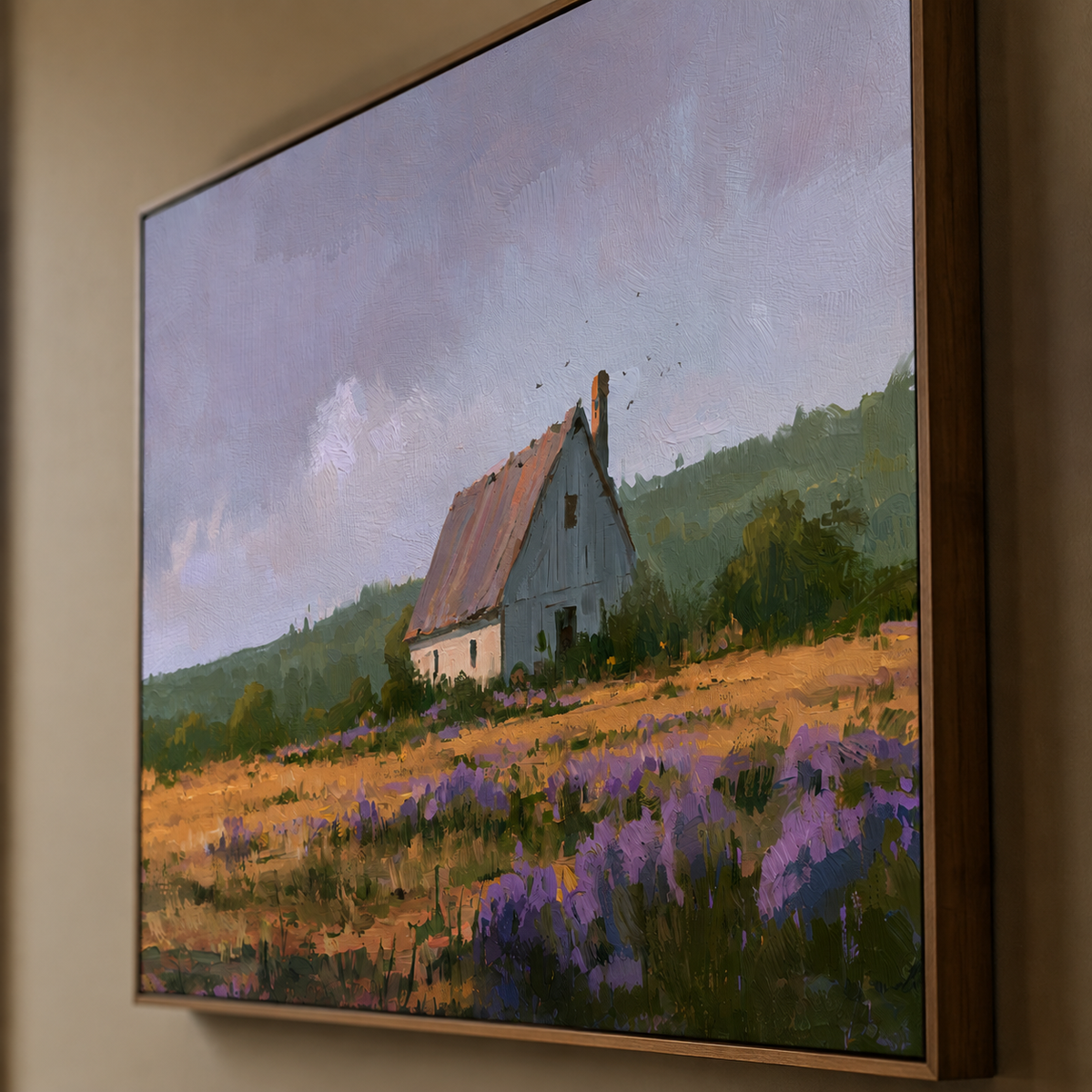 Landscape Art|Meadow Barn Reverie