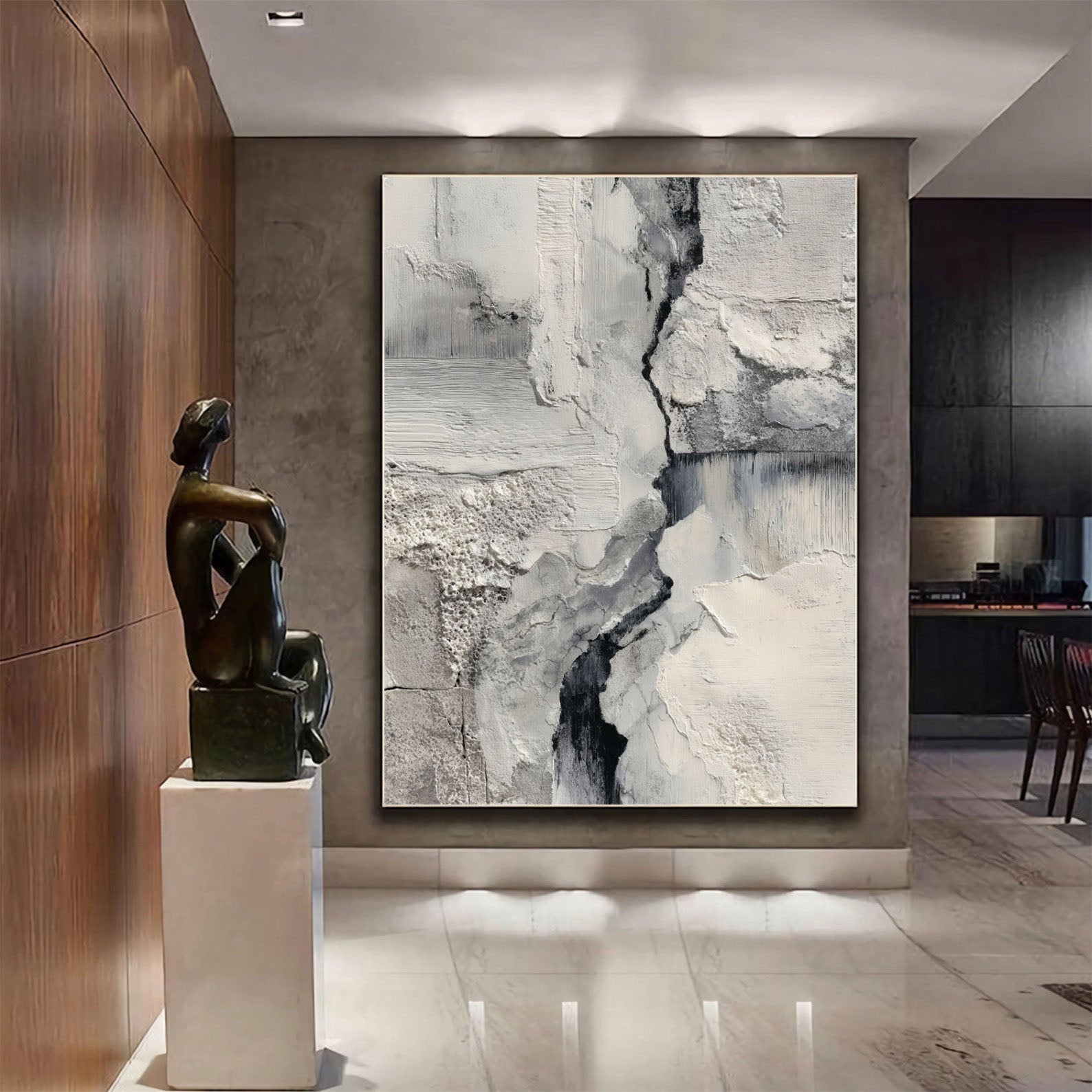 Textured Monochrome Art | Dramatic Depth