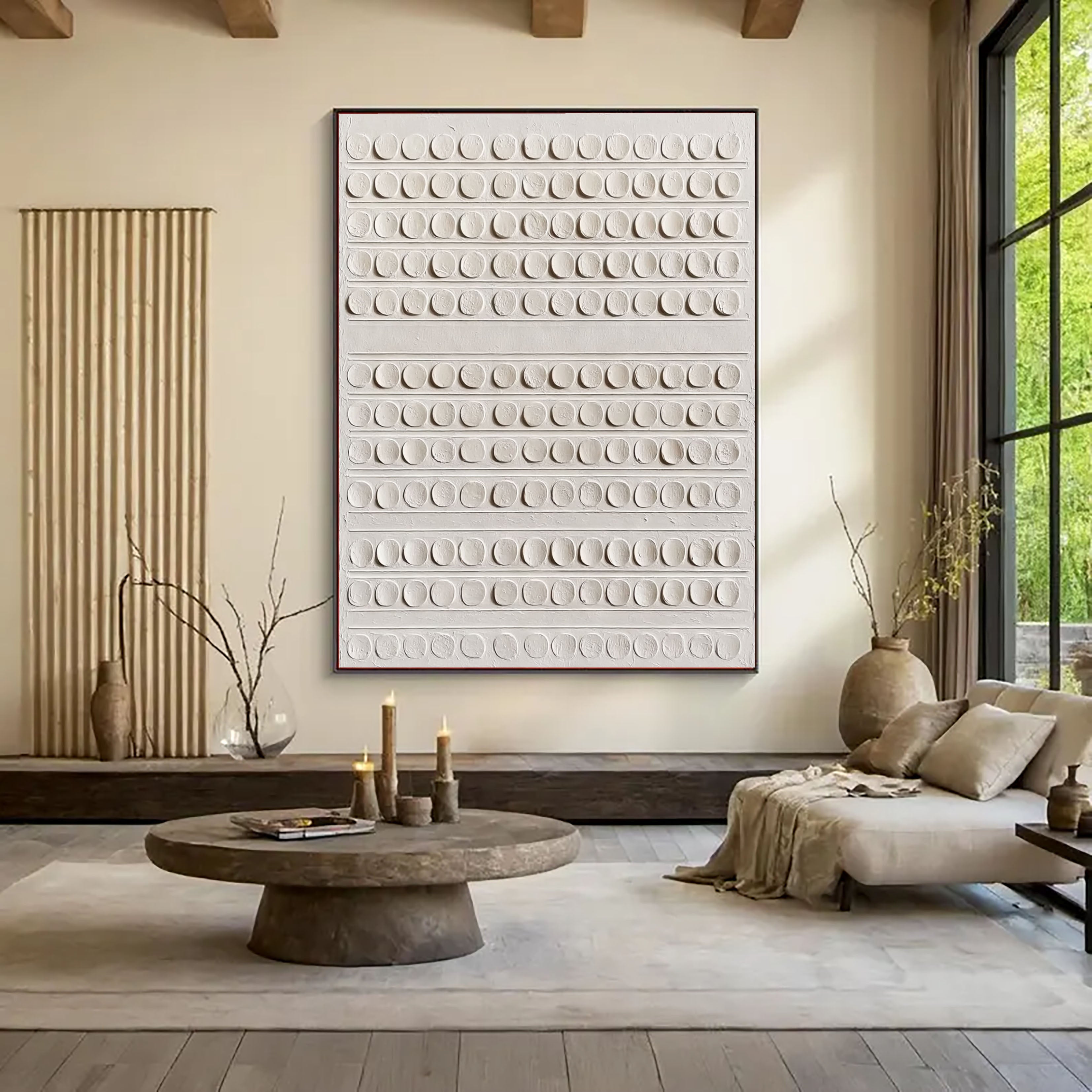 Textured Circular Elegance | Ivory Array