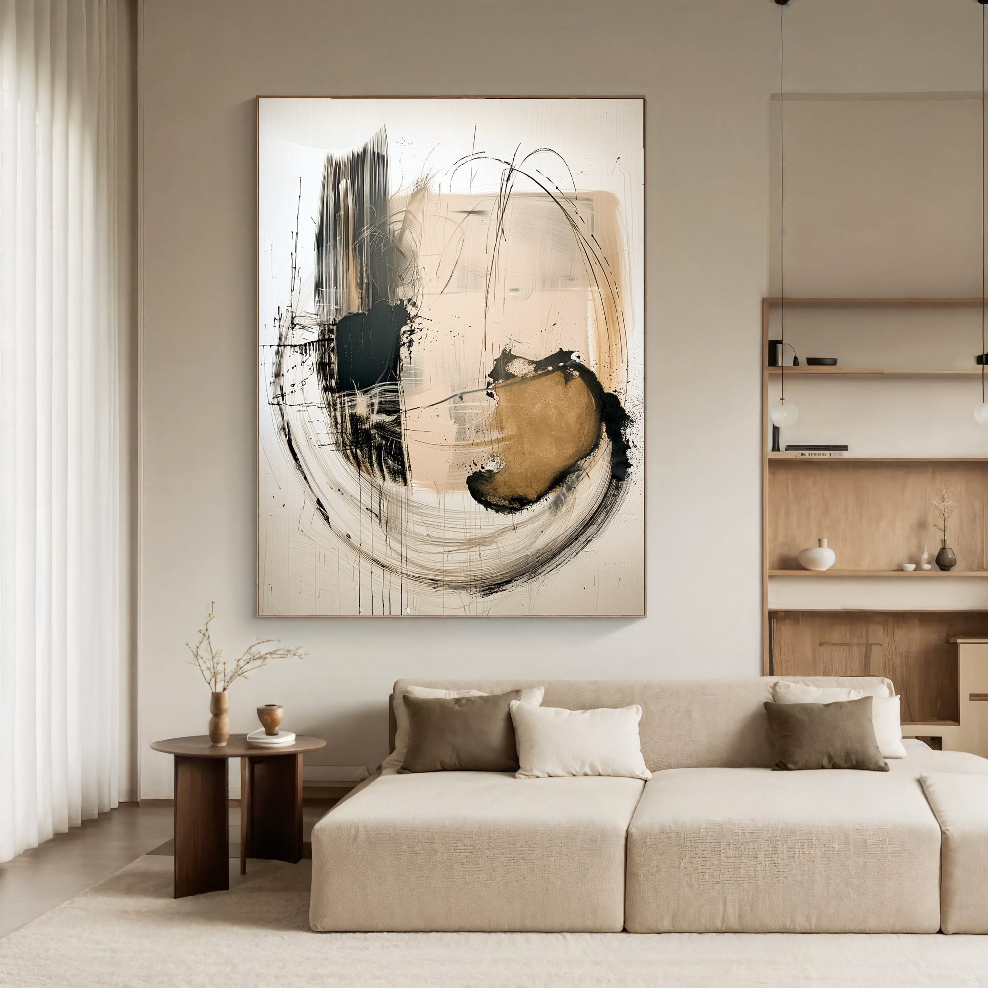 Textured Gilded Strokes | Neutral Hues