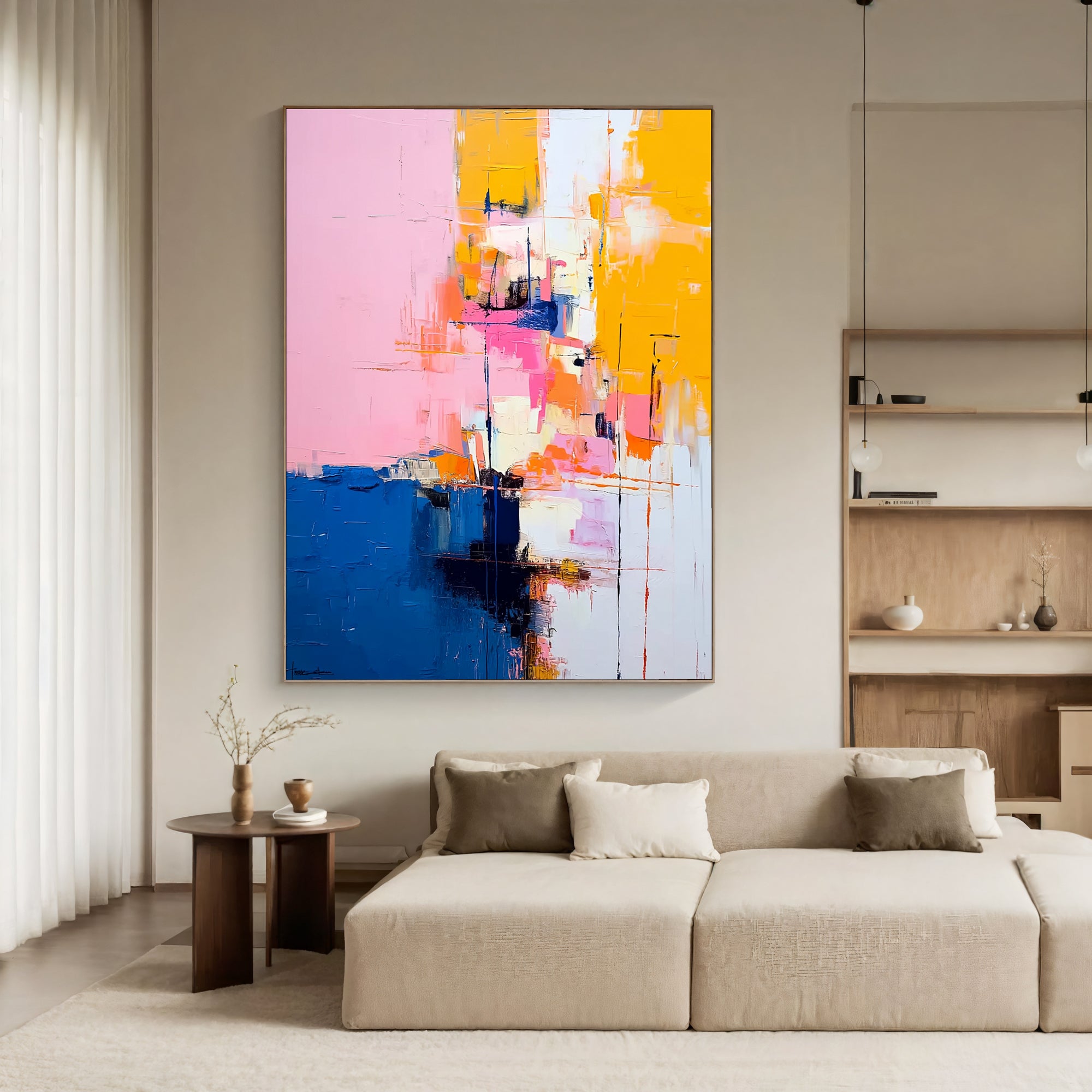 Textured Colorful Dynamism | Pink Yellow