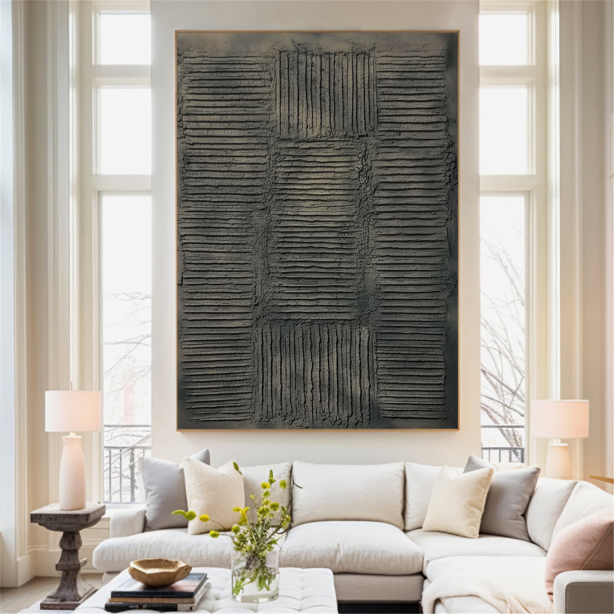 Textured Charcoal Depth | Gray Layers