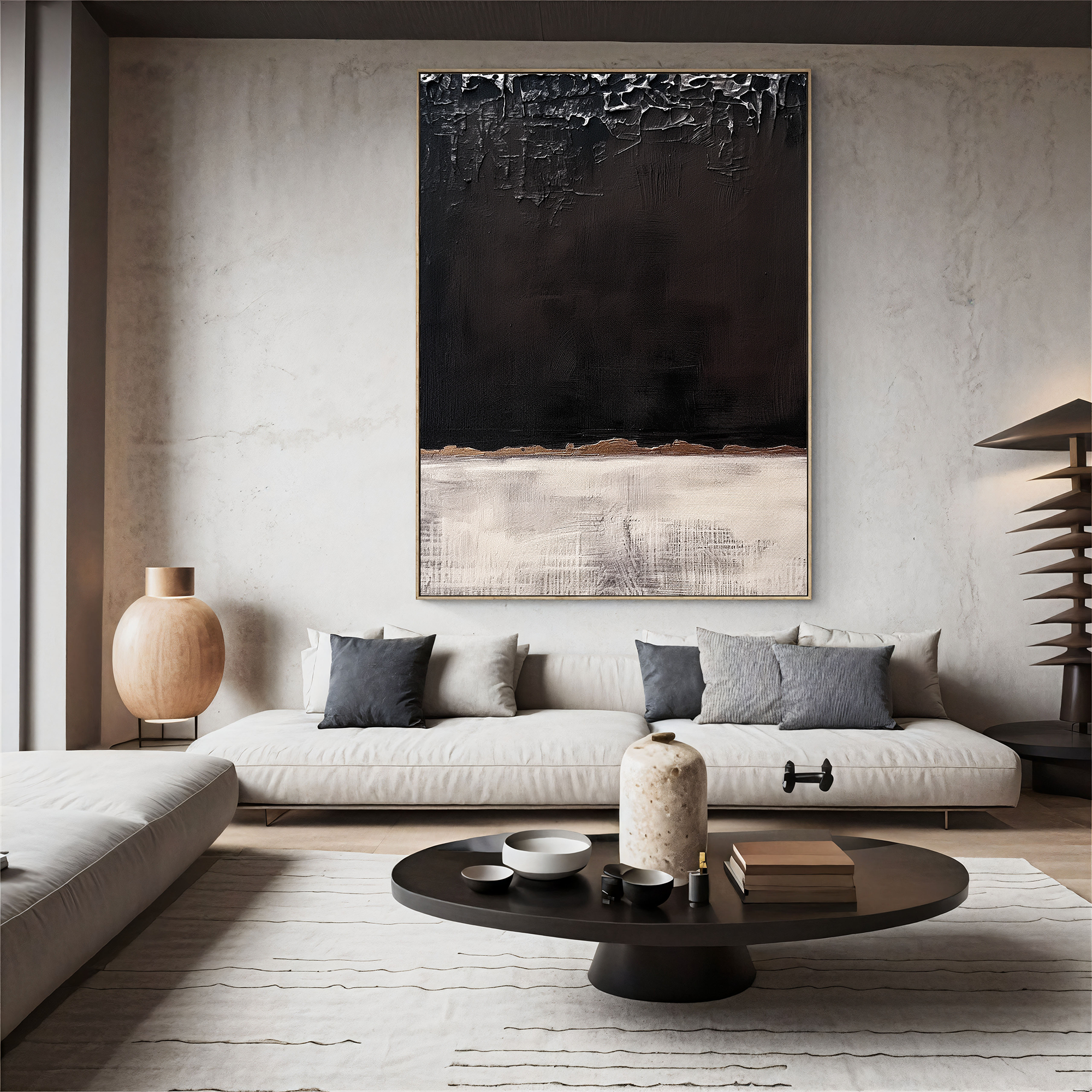 Textured Contrast Elegance | Black White