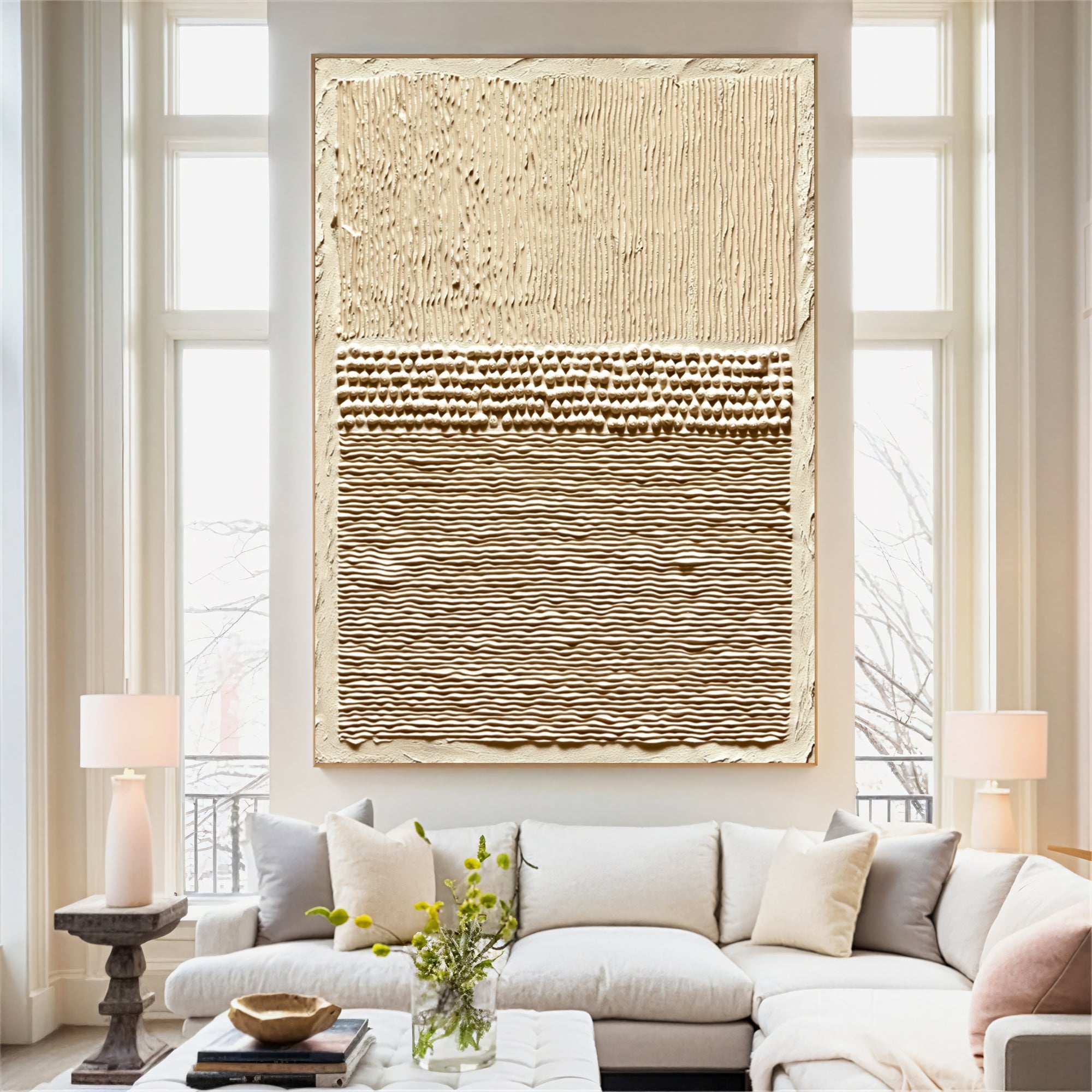 Textured Earthy Strata | Beige Tones