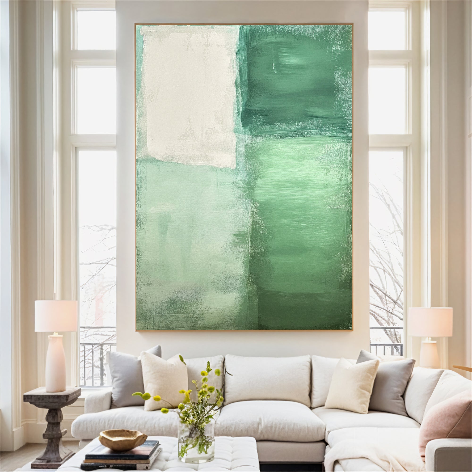 Textured Green Tranquility | Sage Tones