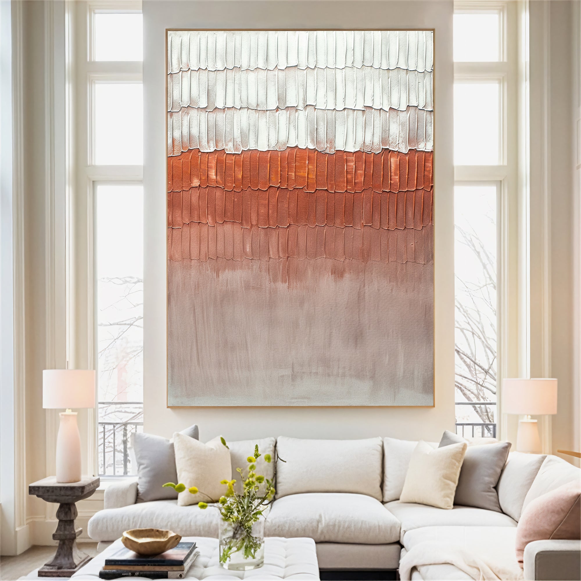 Textured Gradient Elegance | Rust Hues