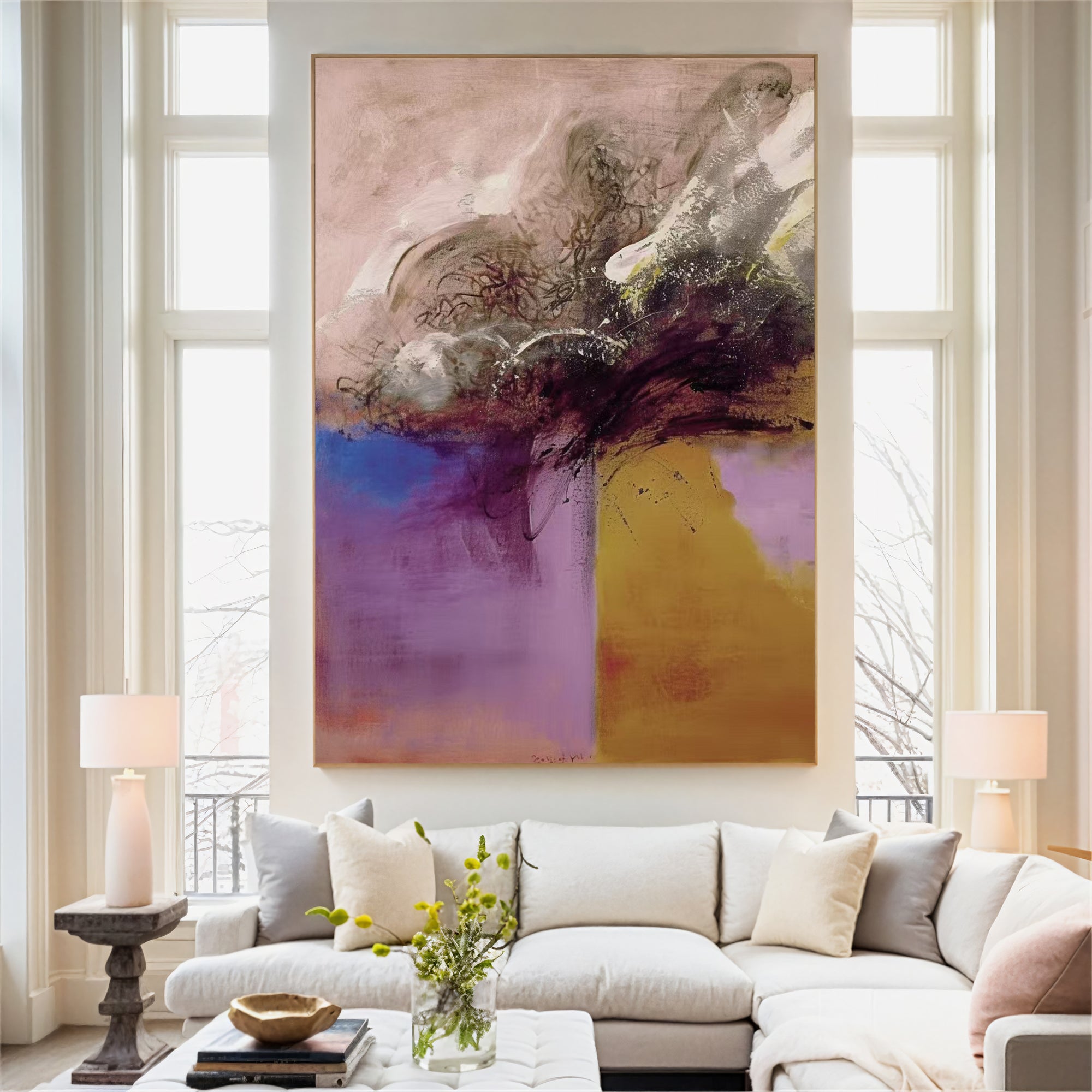 Textured Colorful Abstraction | Violet Hues