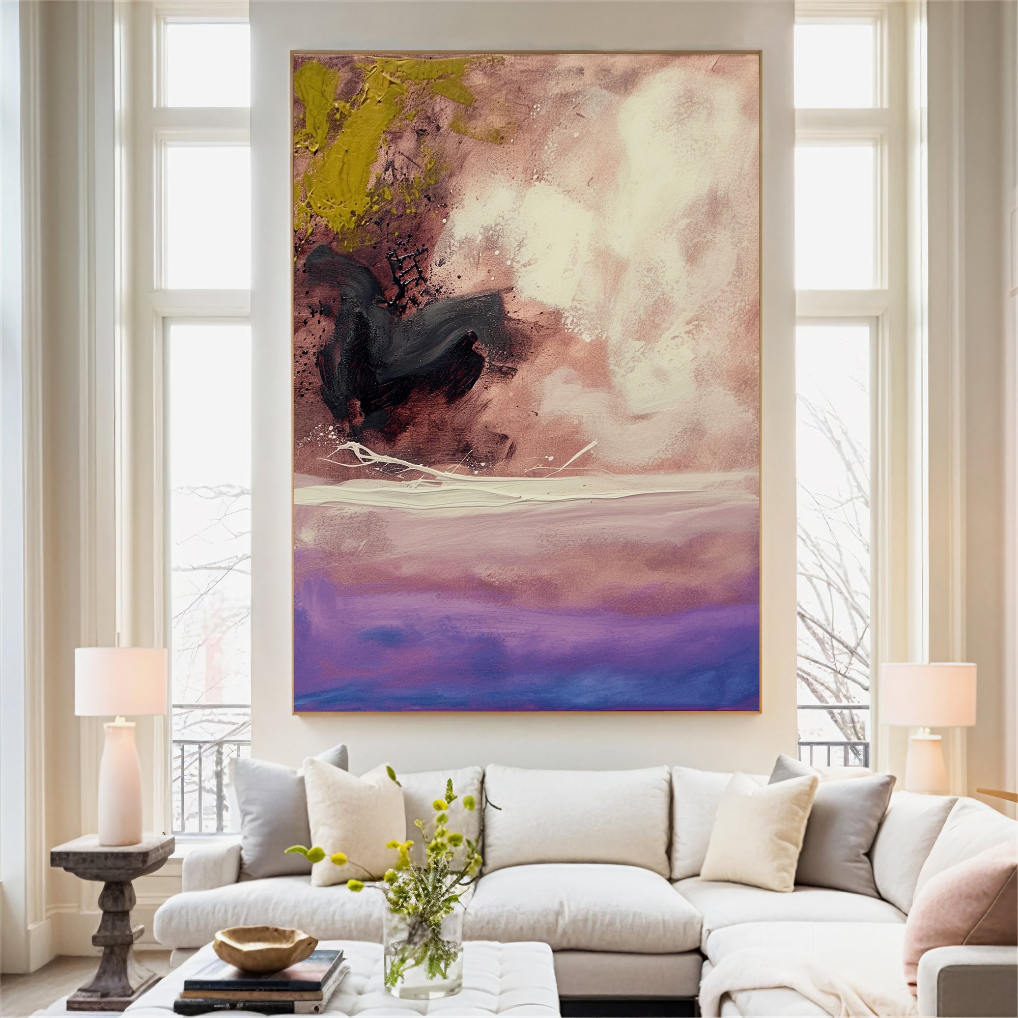 Textured Violet Vibrance | Purple Yellow