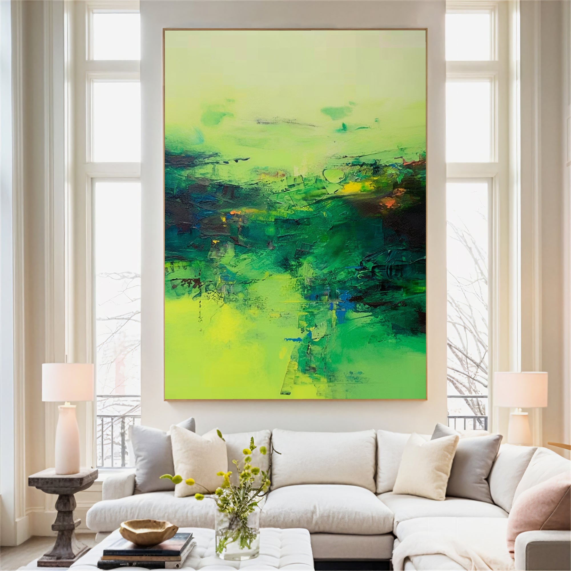 Textured Green Vibrance | Green Yellow