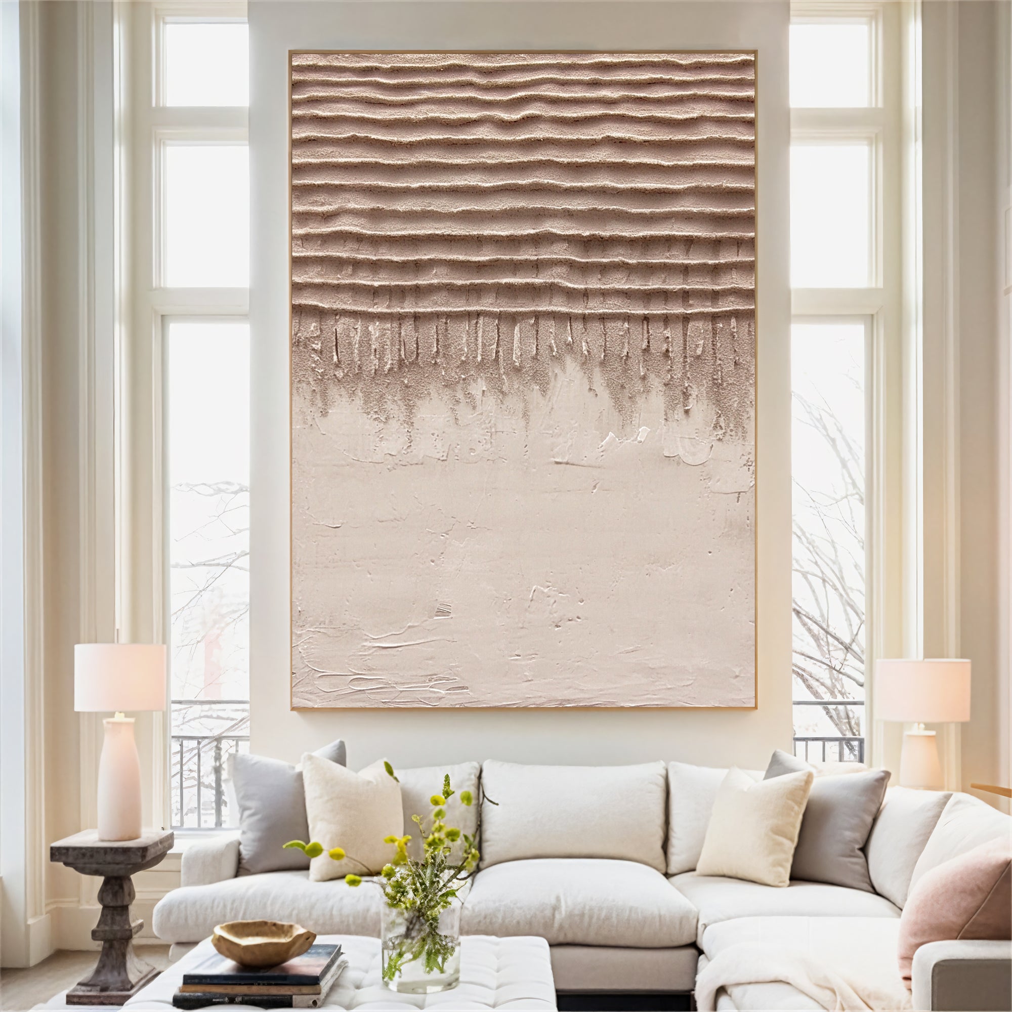 Textured Earthy Serenity | Beige Layers