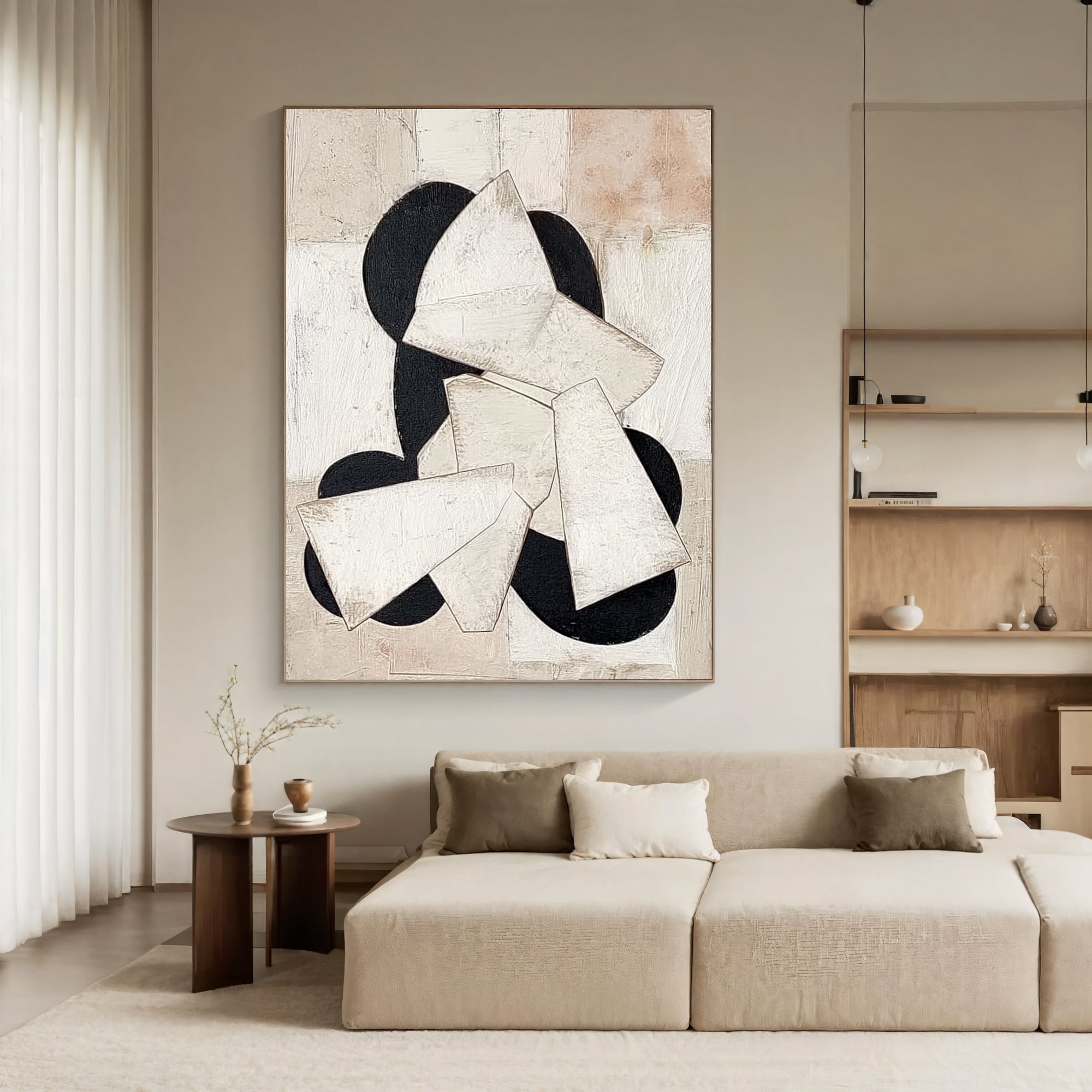 Textured Geometric Charm | Neutral Tones