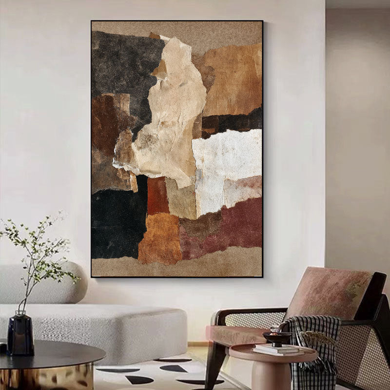 Earth Tones Collage Art | Organic Sophistication