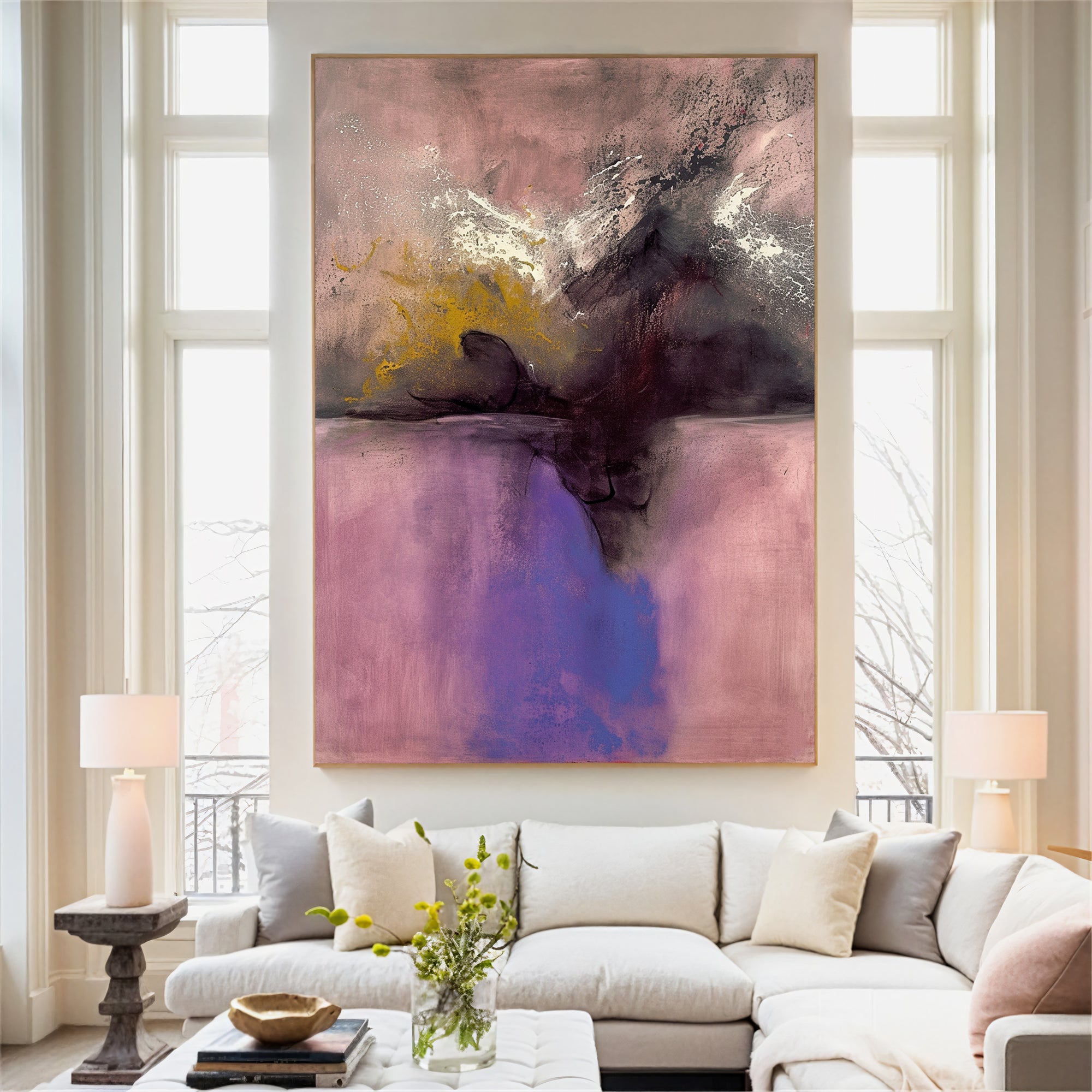 Textured Rose Opulence | Pink Purple