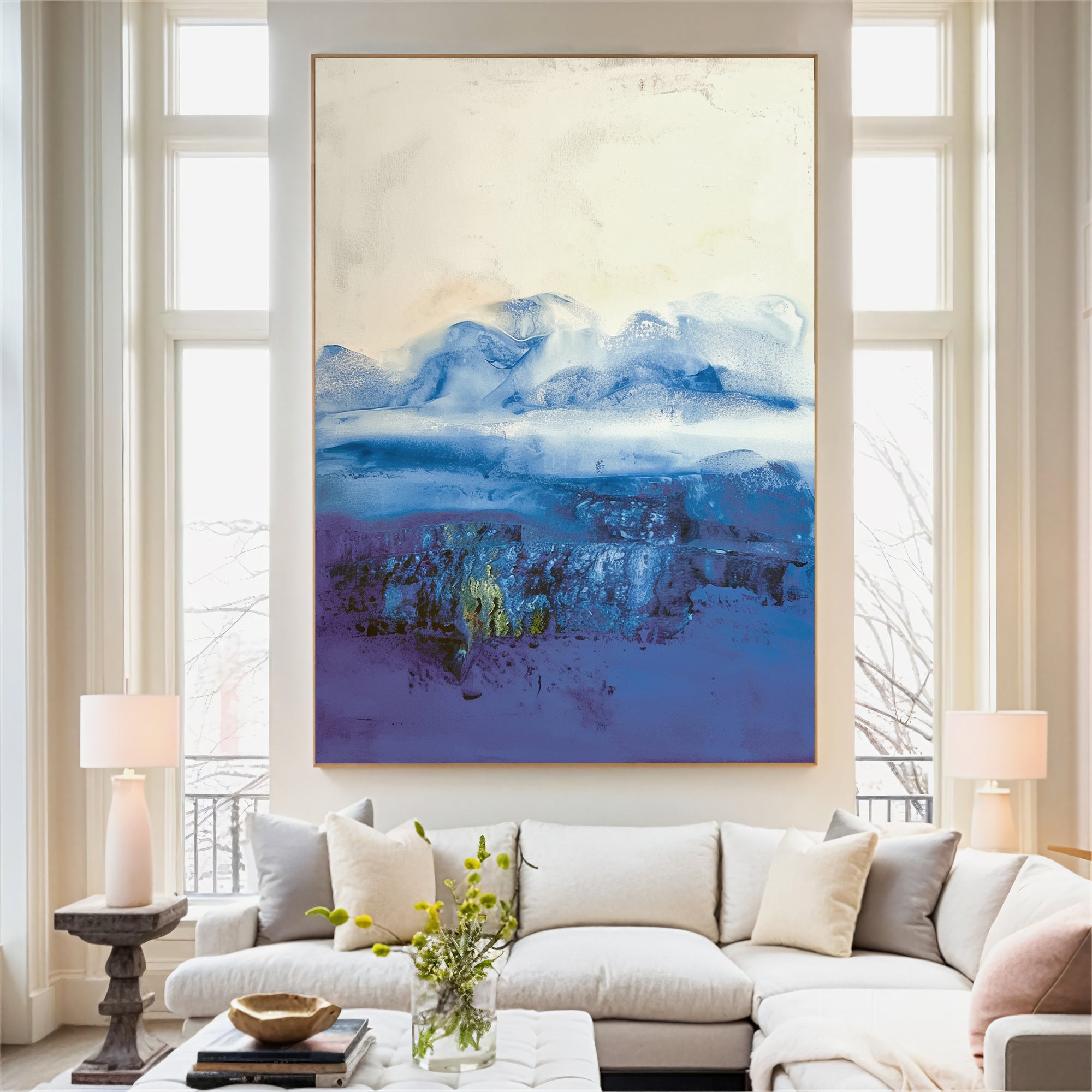 Textured Azure Sophistication | Blue Purple