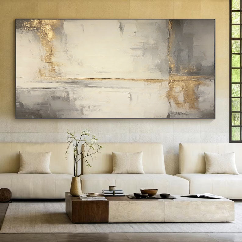 Textured Gilded Serenity | Neutral Abstract