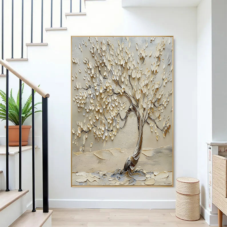 Textured Canopy Radiance | Ivory Bough