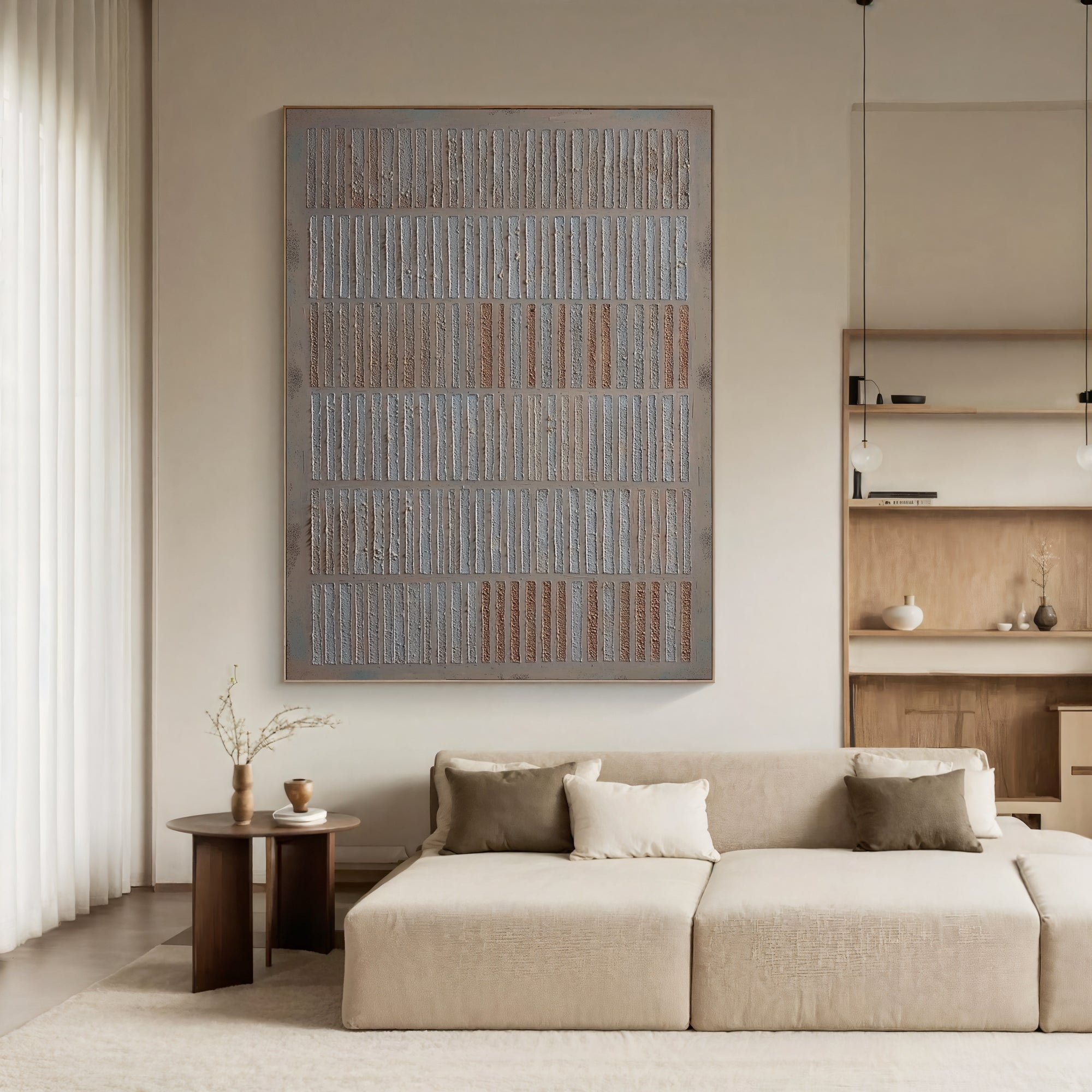 Textured Linear Elegance | Neutral Blend