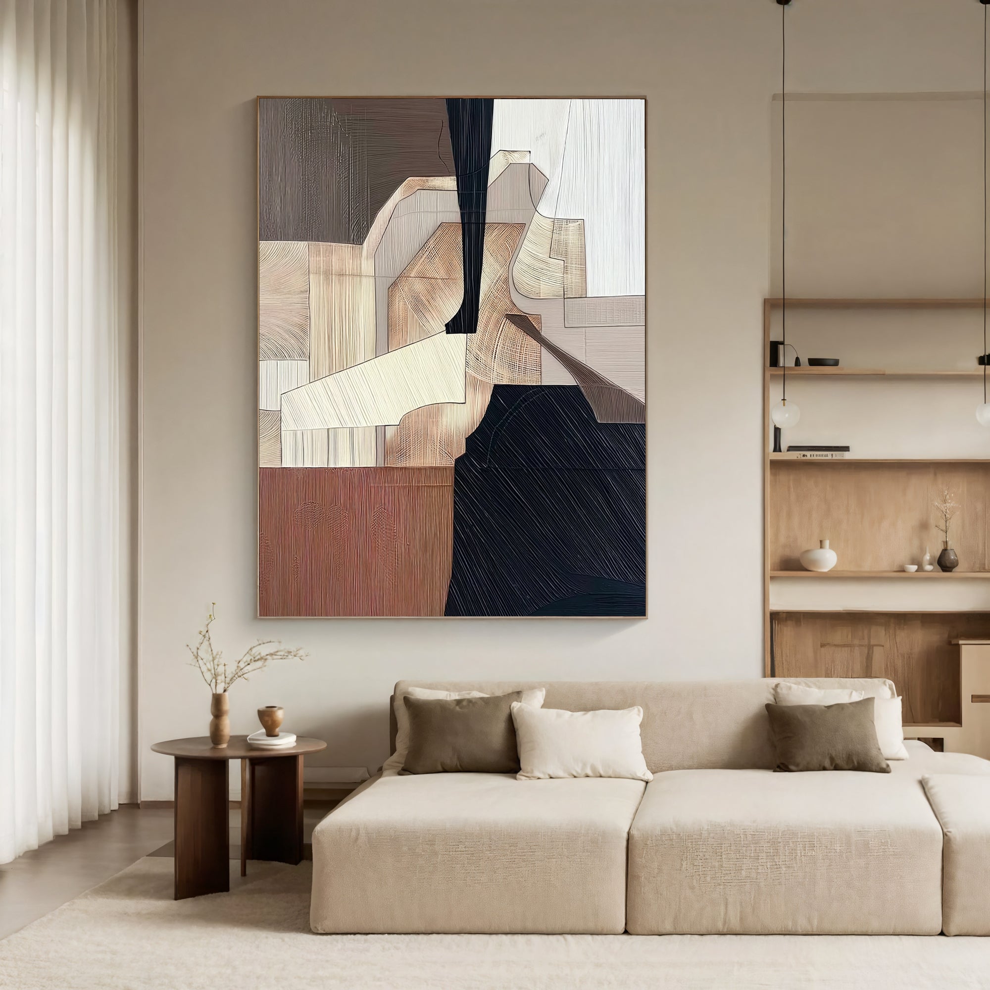 Textured Geometric Opulence | Neutral Contrast