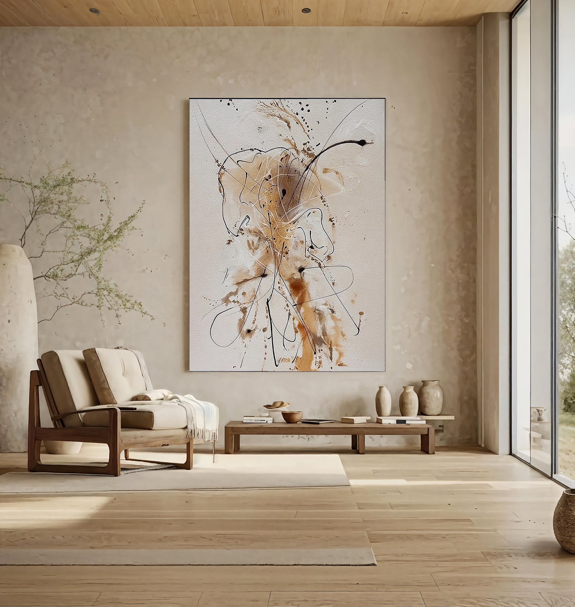 Textured Fluid Lines | Earthy Hues