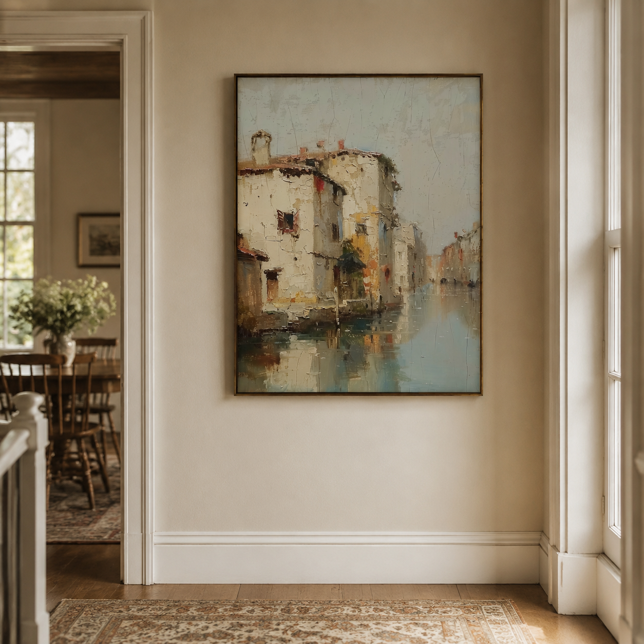 Impressionist Art | Canal Waterside Reflections