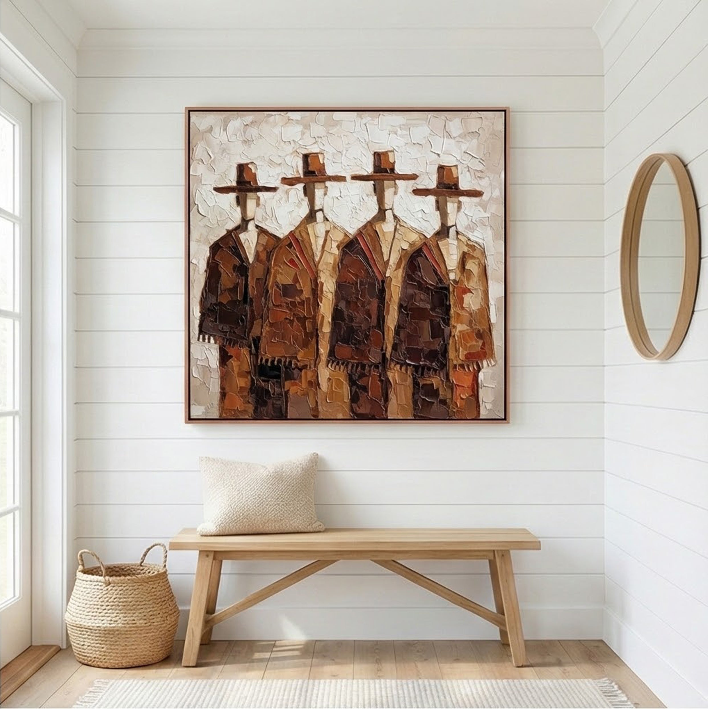 Textured Rustic Quartet | Hat Silhouettes