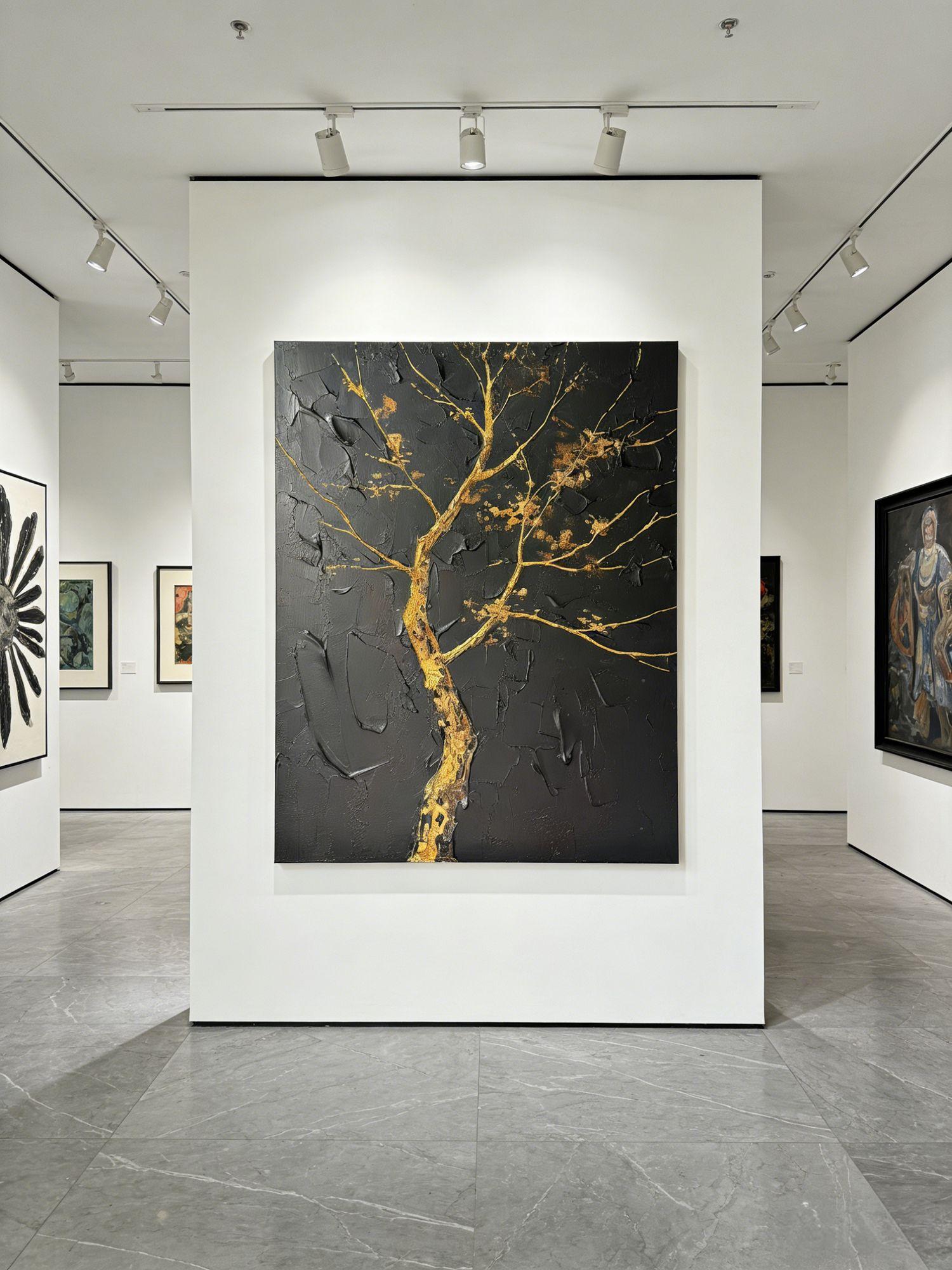 Textured Gilded Arbor | Noir Hues