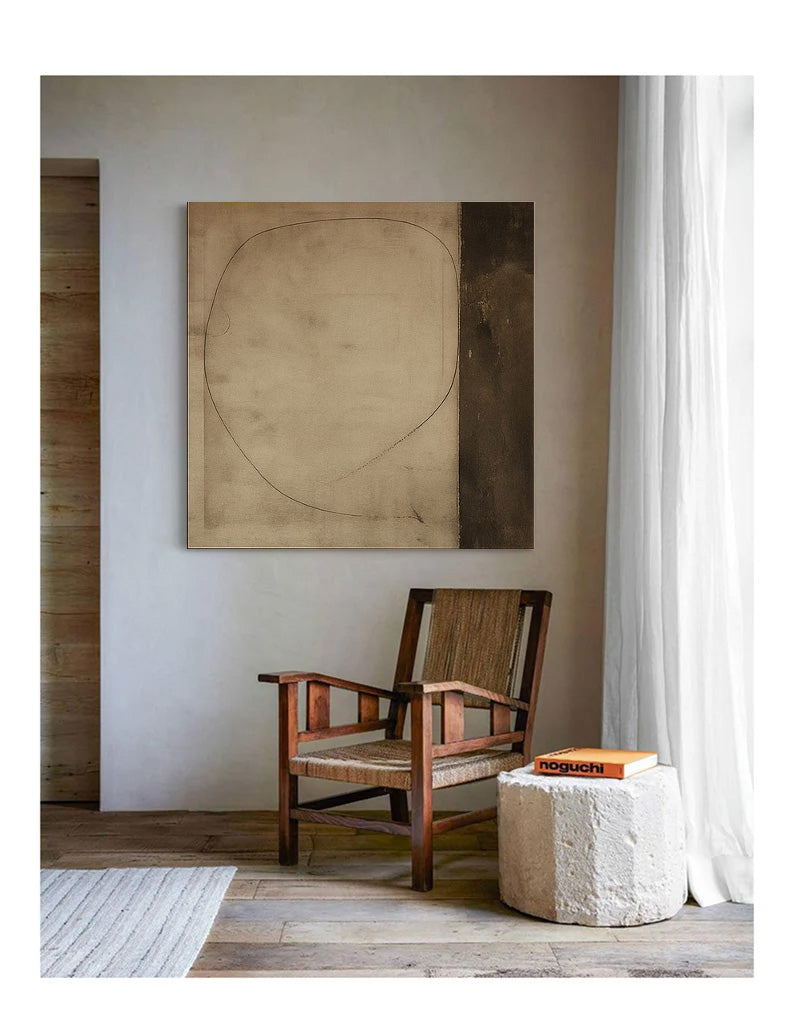 Textured Minimal Curve | Earth Tone