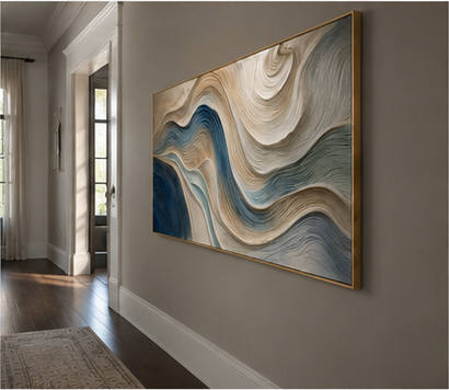 Strukturierter geometrischer Flow | Braun Beige