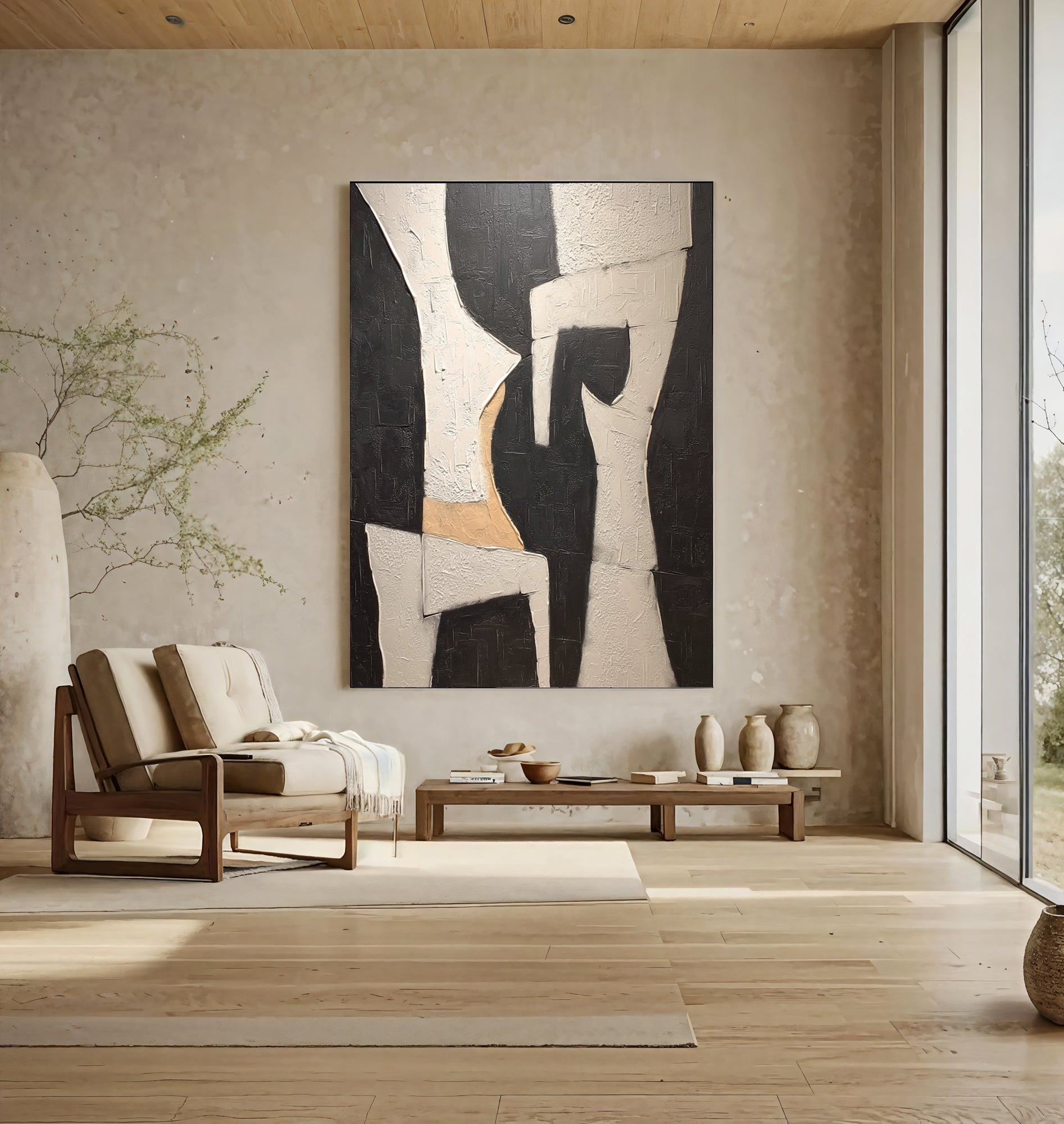 Impasto Ebony Configurations | Ivory Inflections