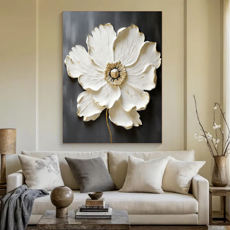 Sculpted Petal Elegance | Gilded Bloom