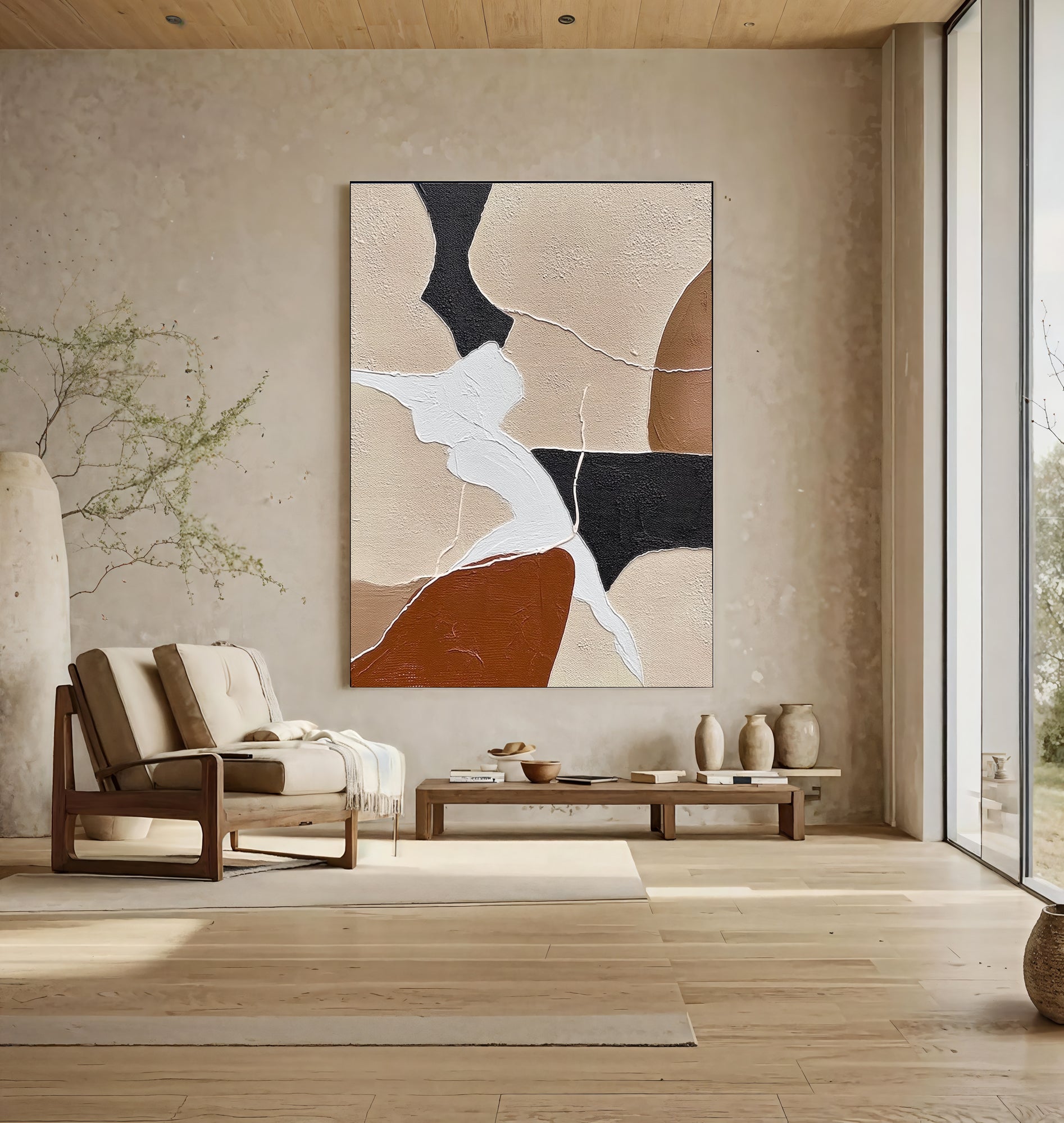 Textured Geometric Harmony | Neutral Fusion