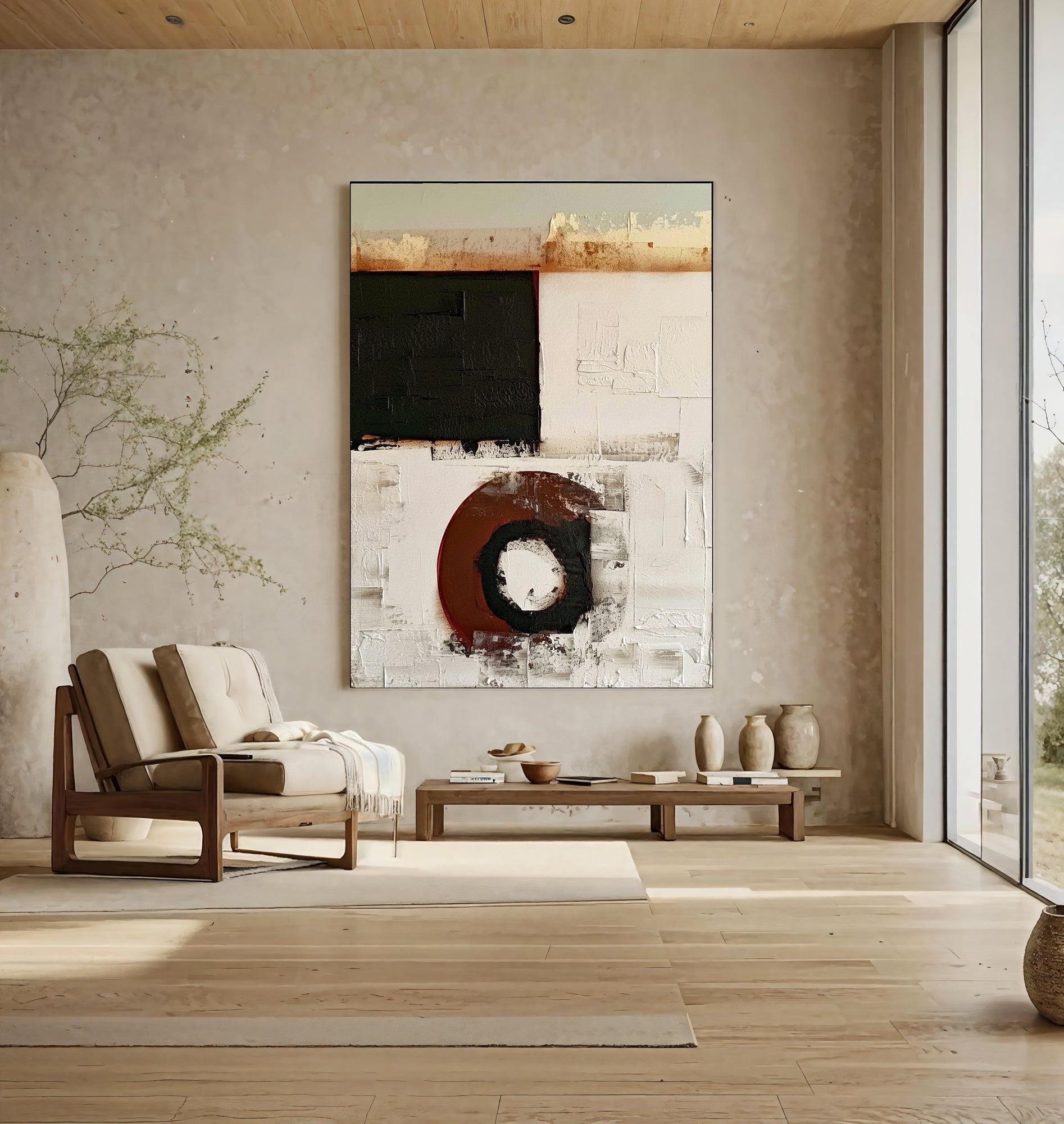 Textured Geometric Depth | Rust Fusion