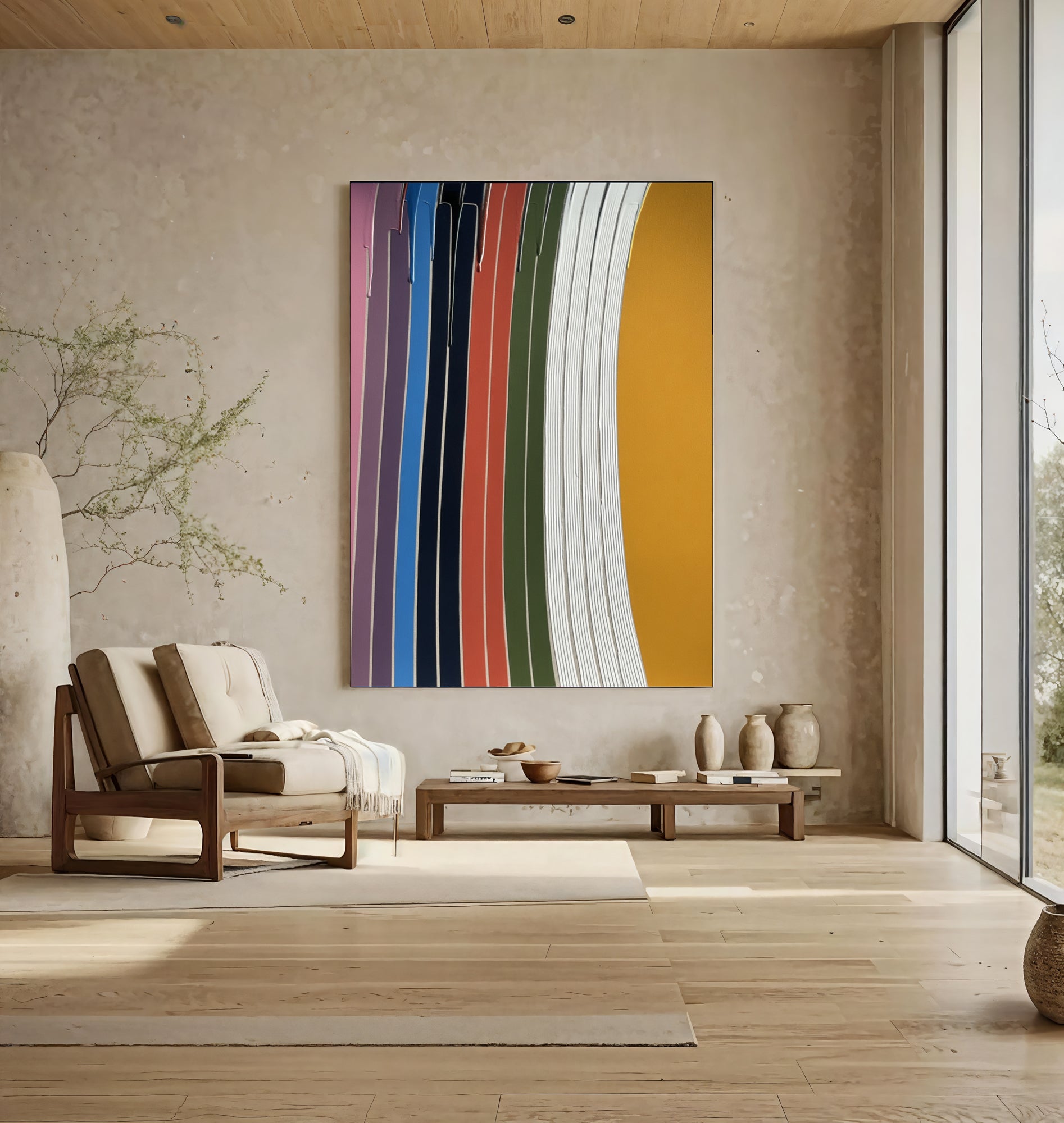 Textured Vibrant Stripes | Bold Hues