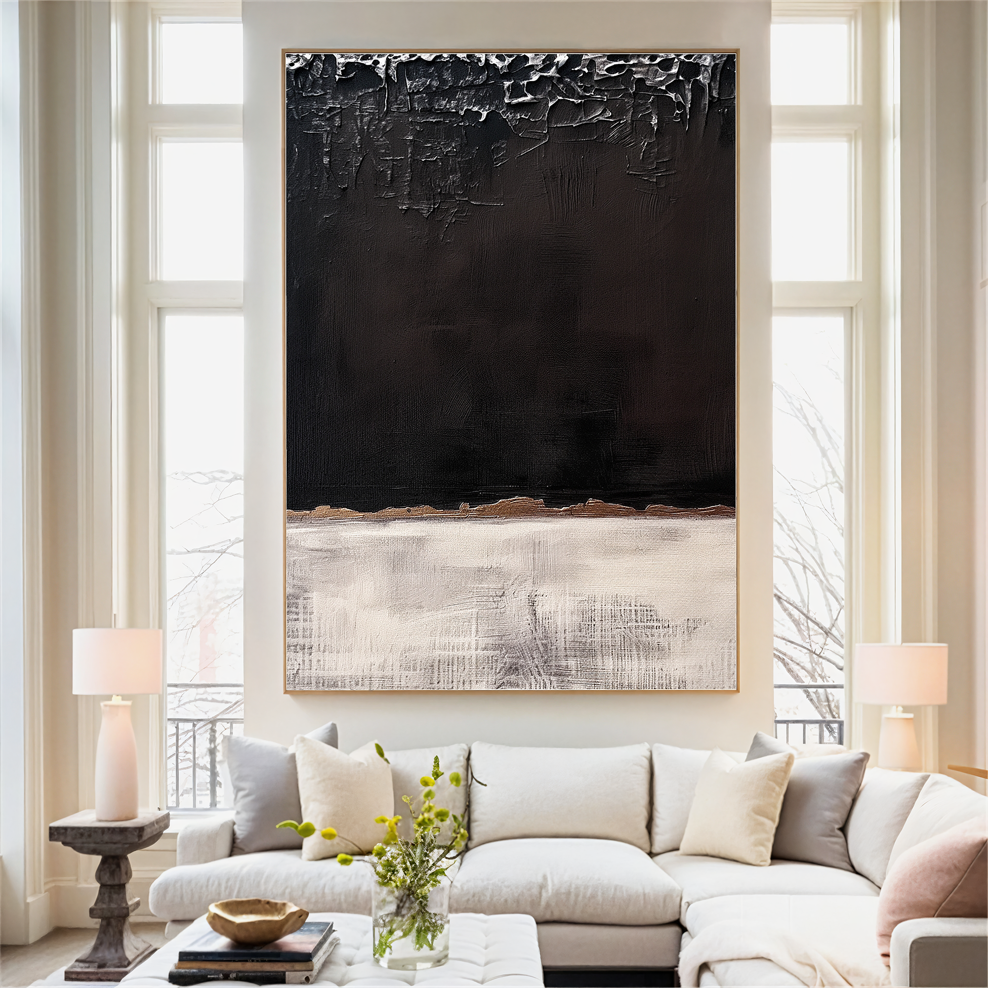 Textured Contrast Elegance | Black White