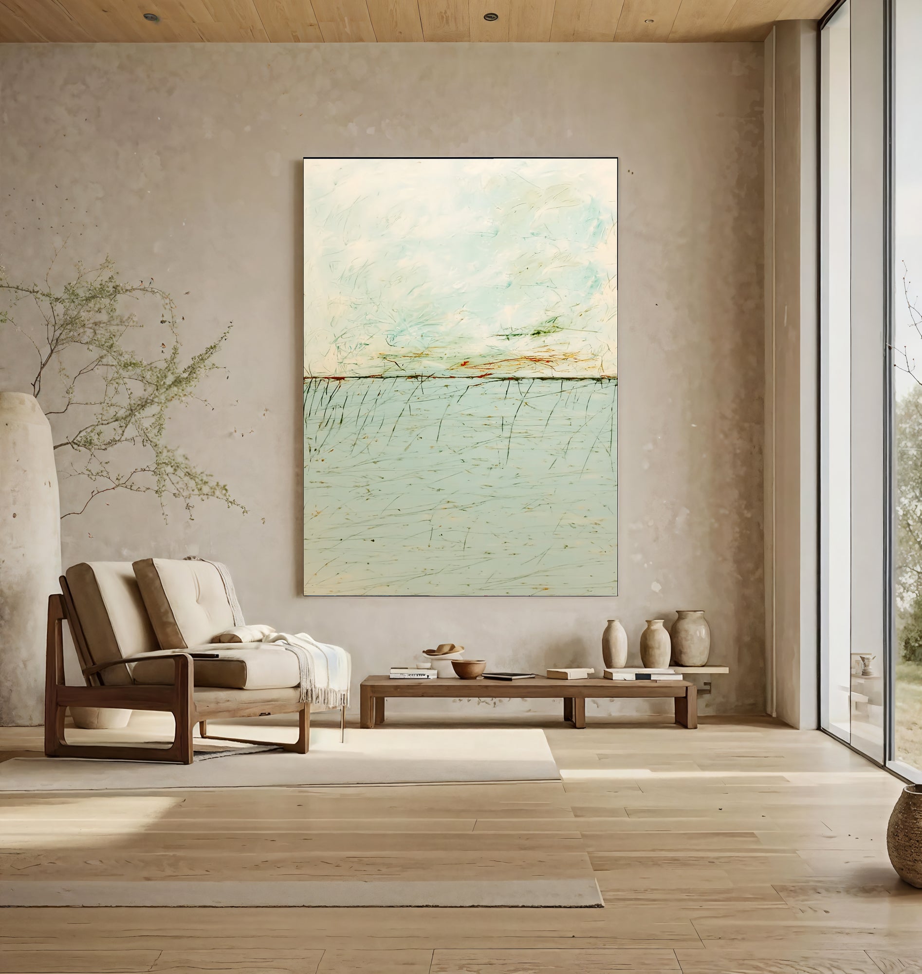 Textured Pale Meadow | Delicate Strokes