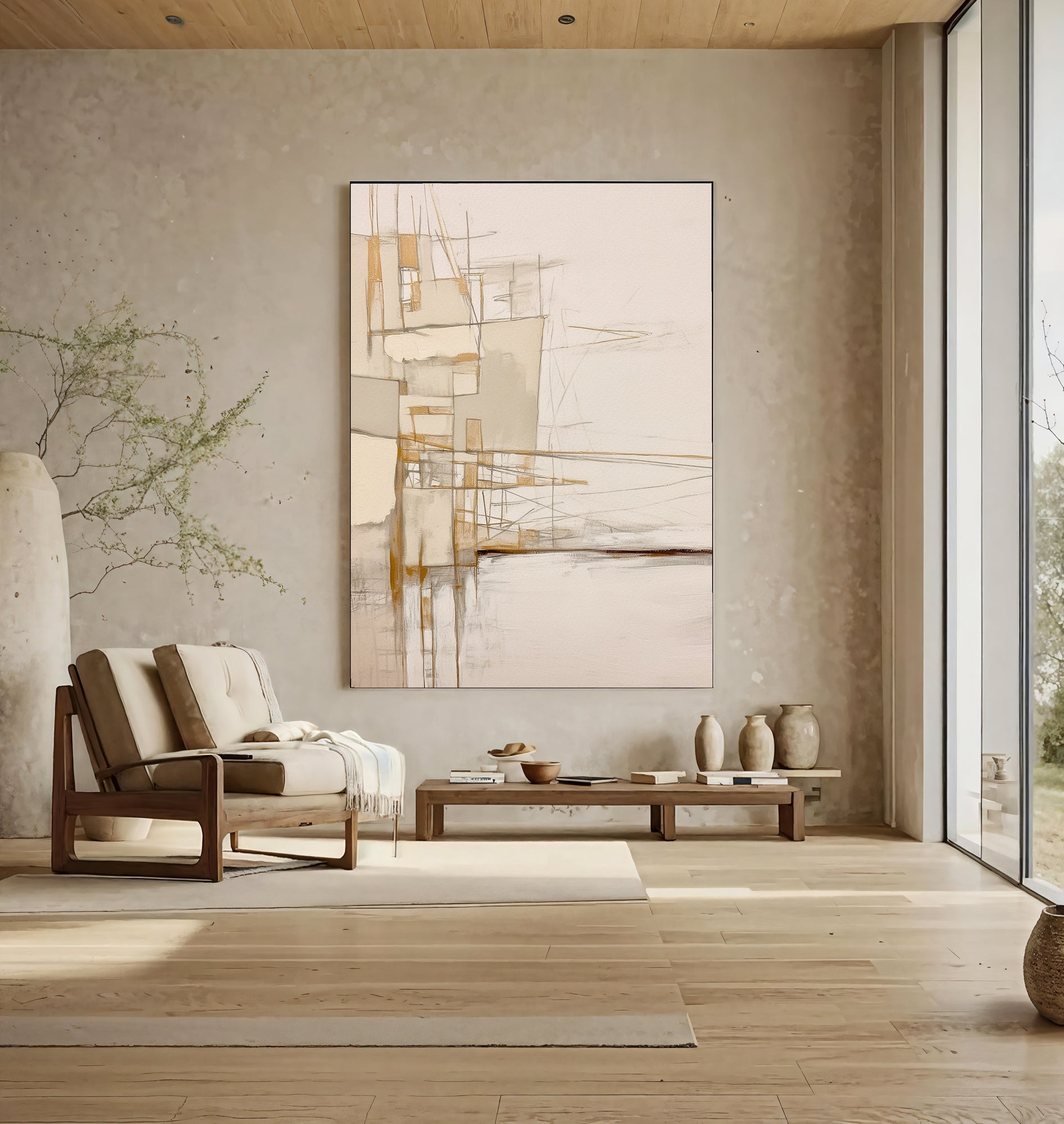 Textured Architectural Elegance | Beige Hues