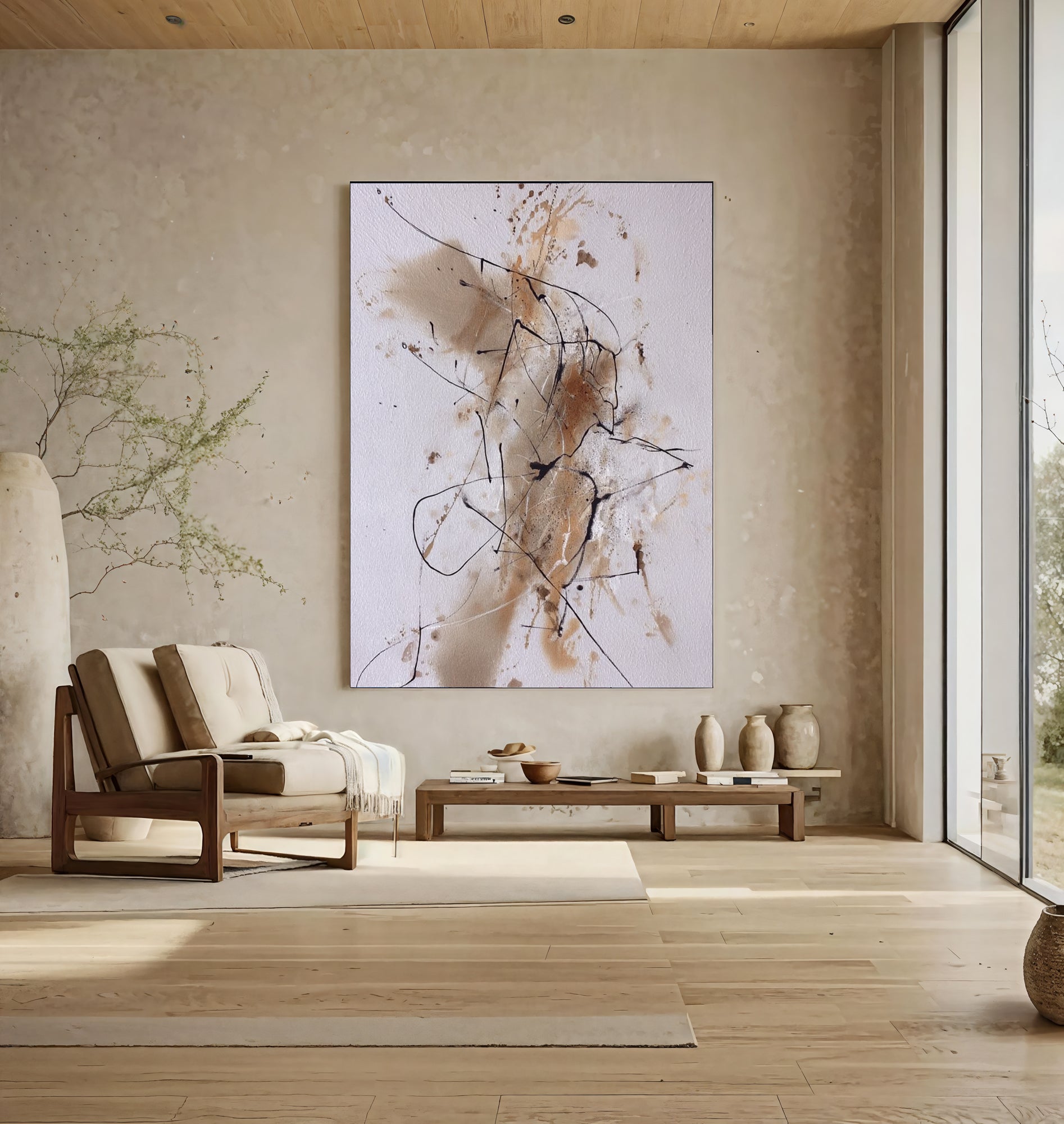 Textured Abstract Allure | Warm Strokes