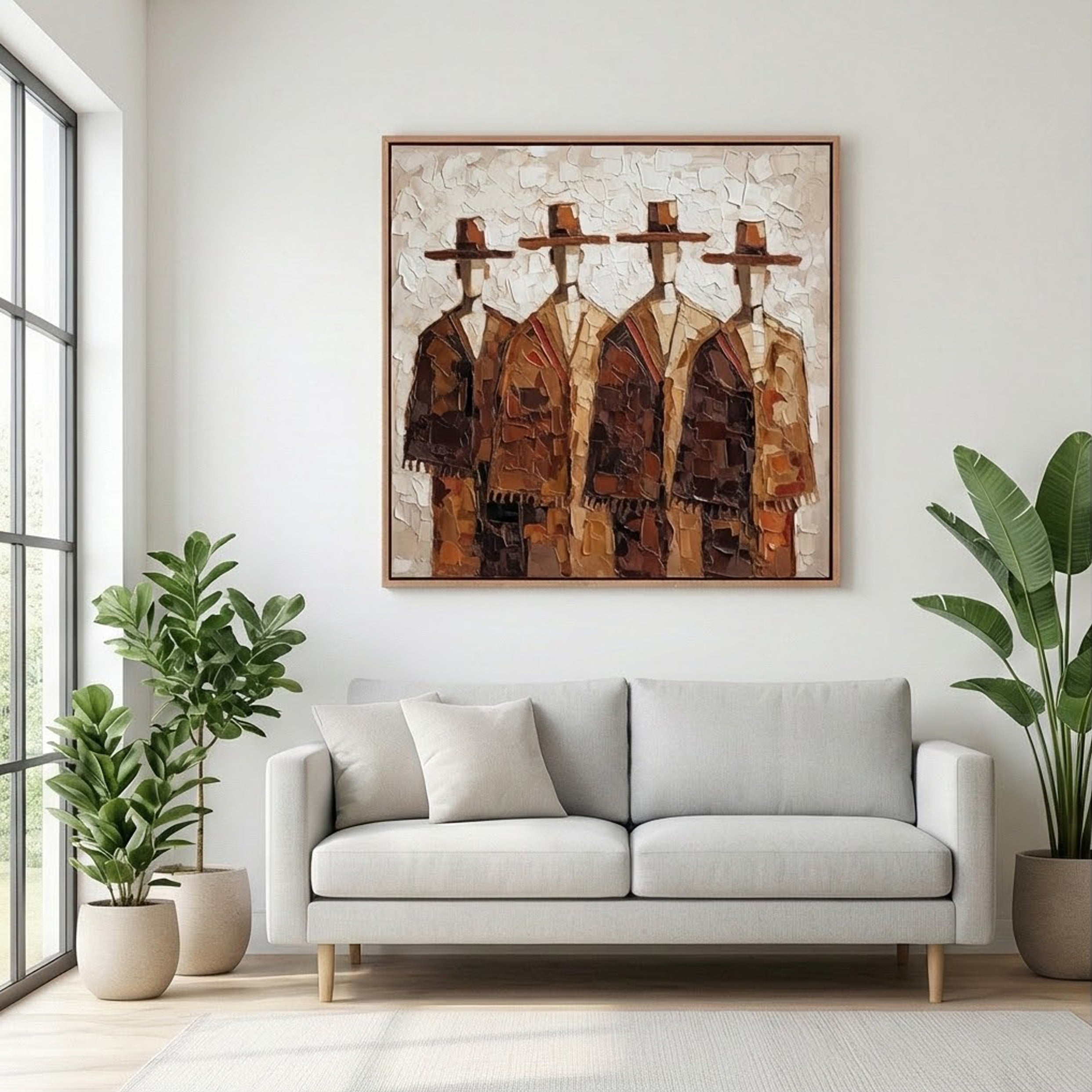 Textured Rustic Quartet | Hat Silhouettes