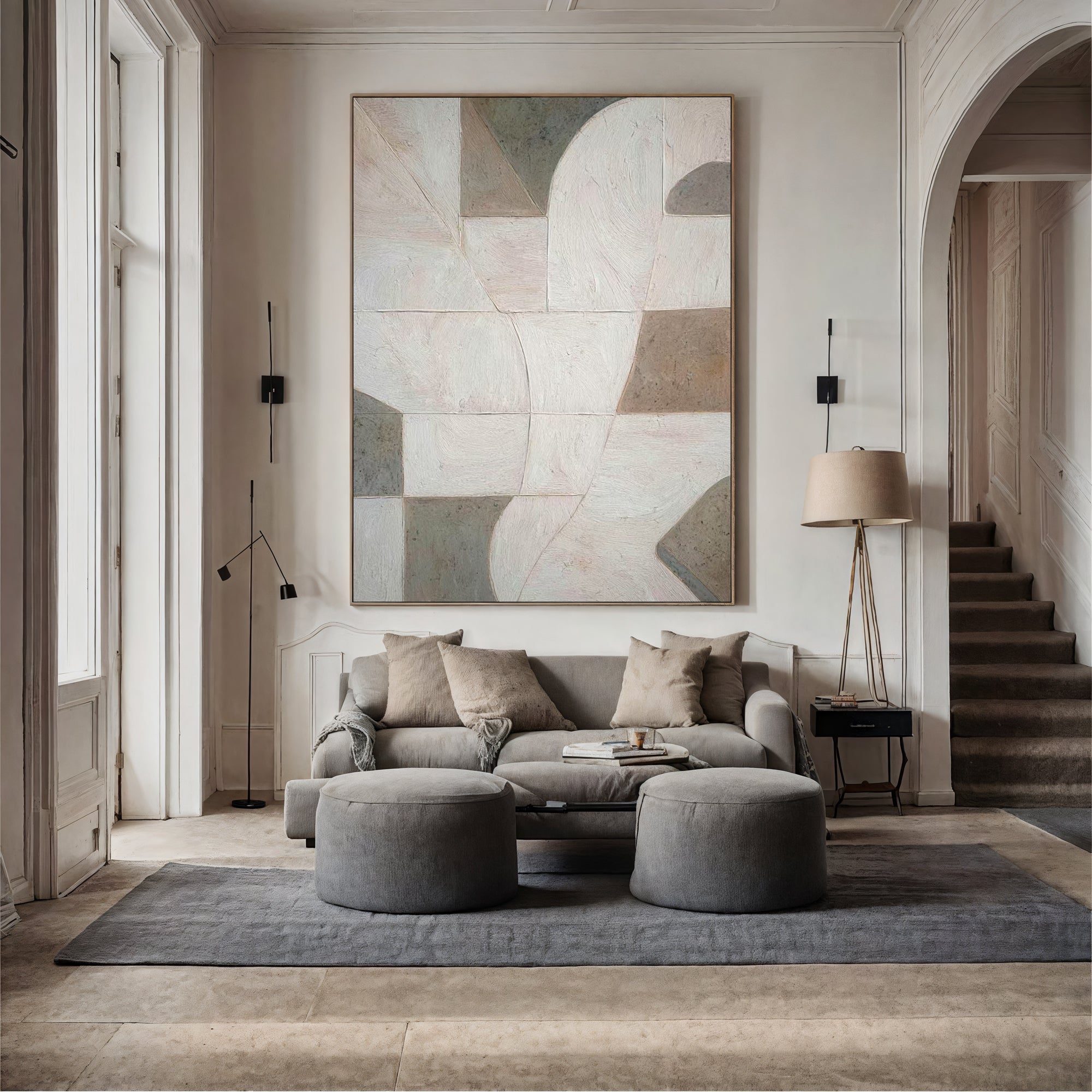 Textured Geometric Elegance | Muted Hues