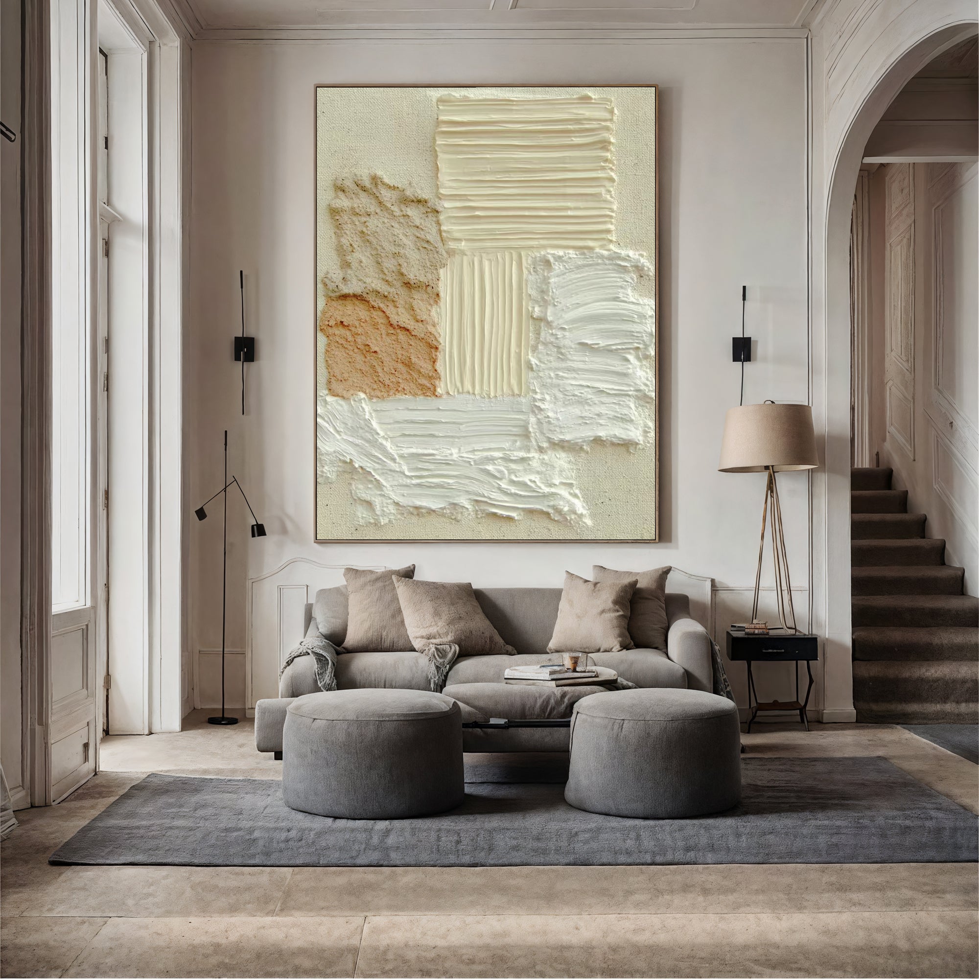 Textured Creamy Warmth | Beige Ivory