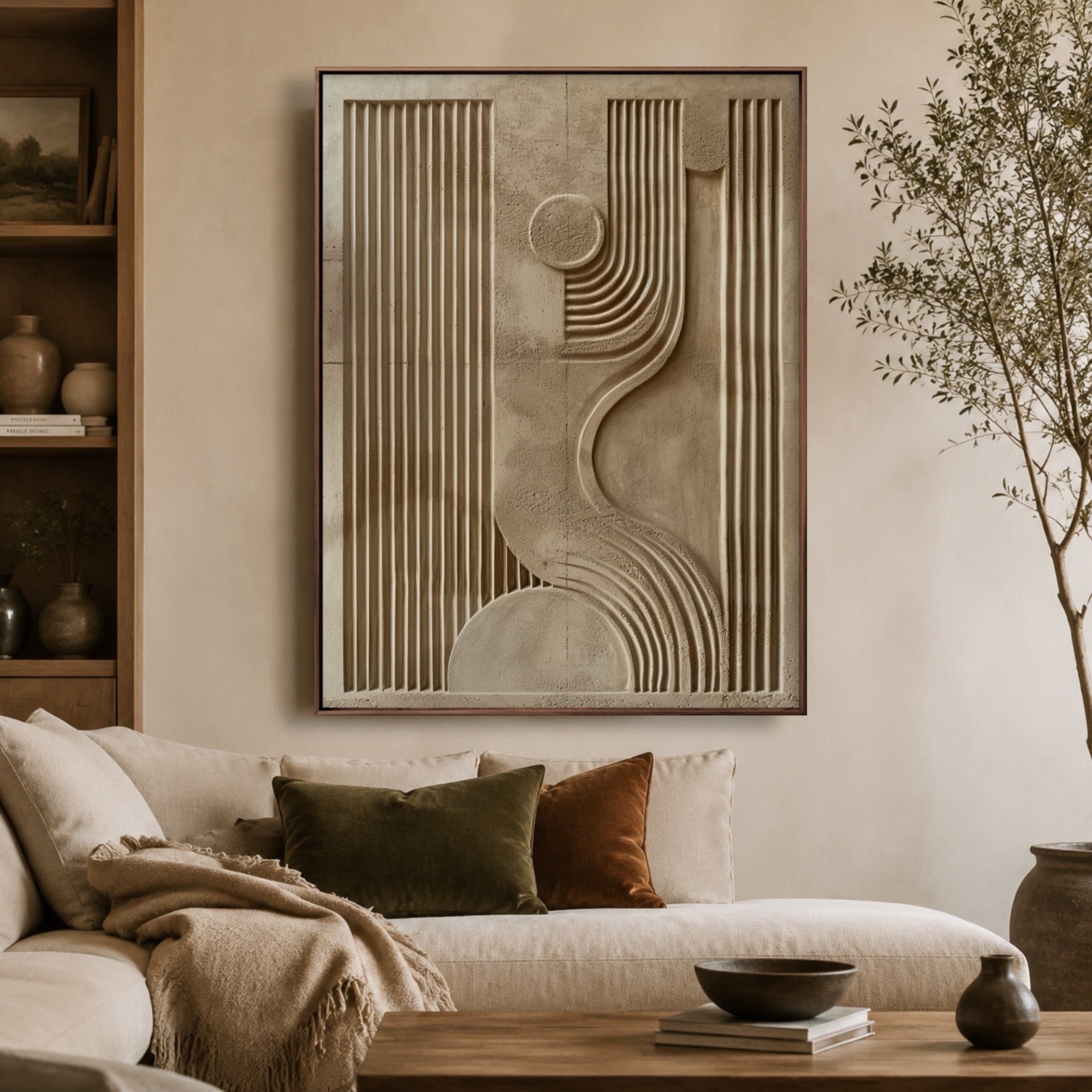 3D-Textured Art | Sandstone Wave Geometry
