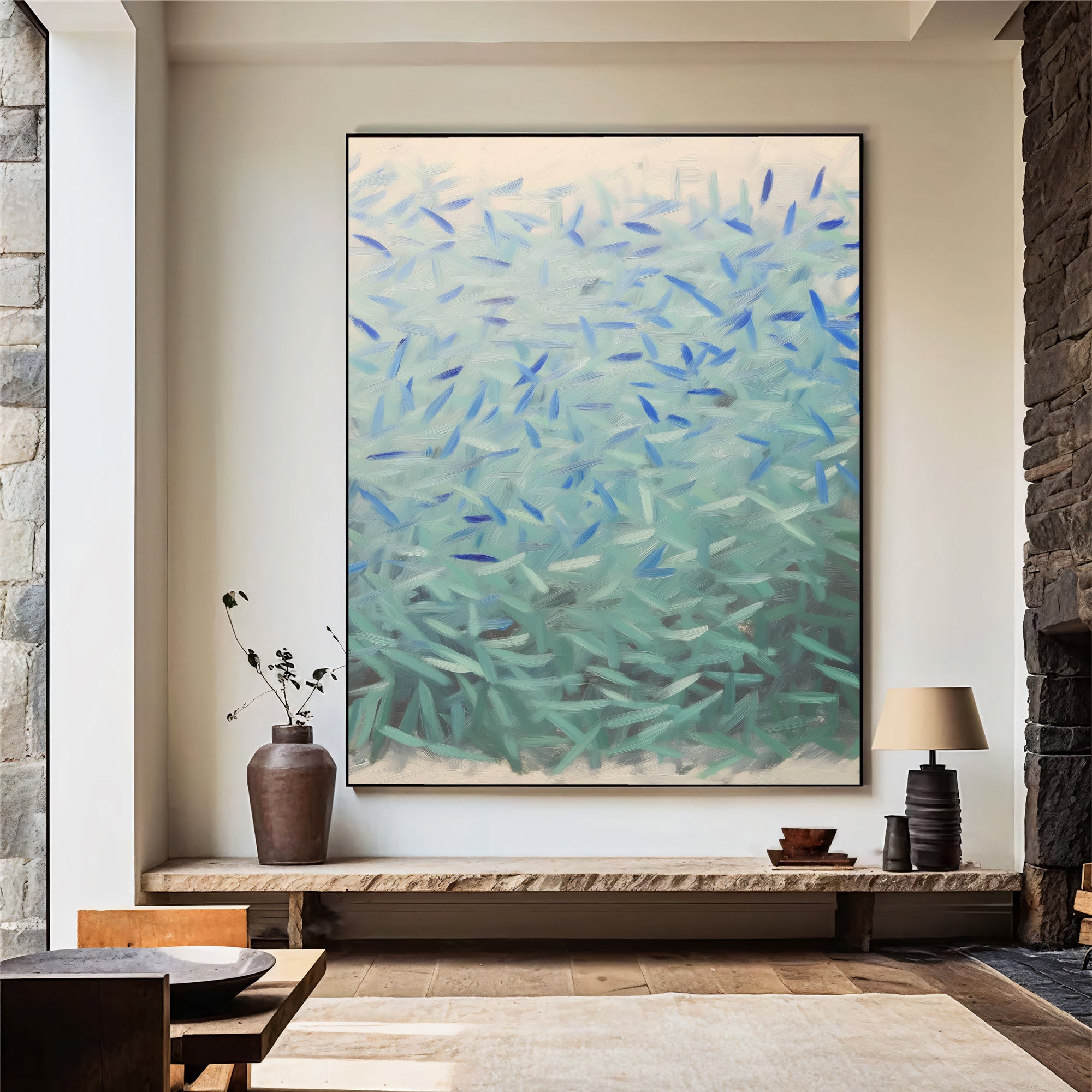 Textured Aquamarine Opulence | Blue Teal