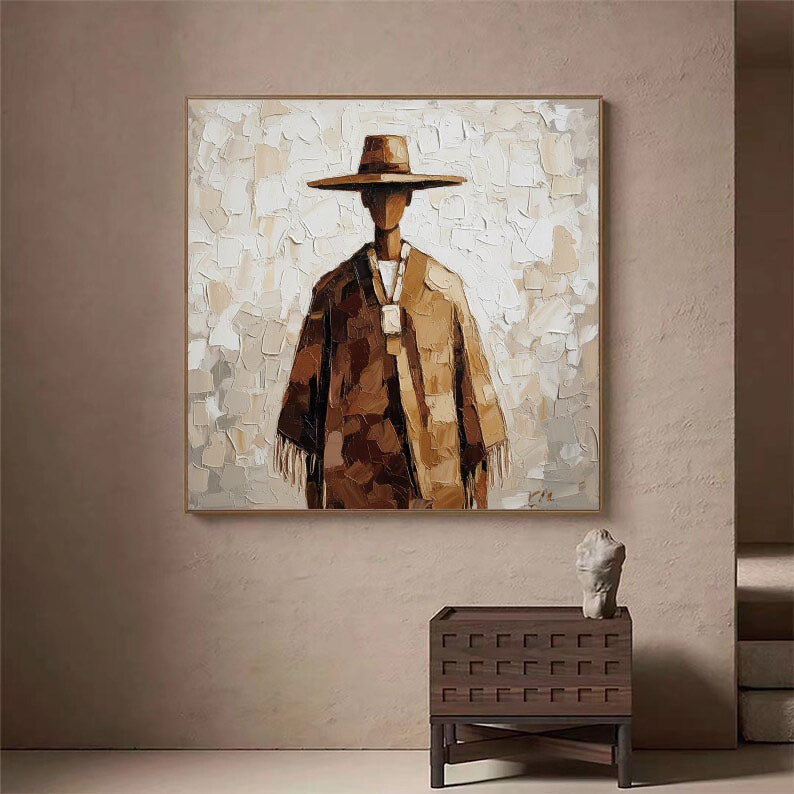 Textured Cloaked Silhouette | Earth Palette