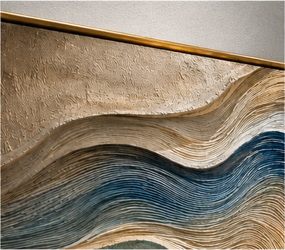 Strukturierter geometrischer Flow | Braun Beige