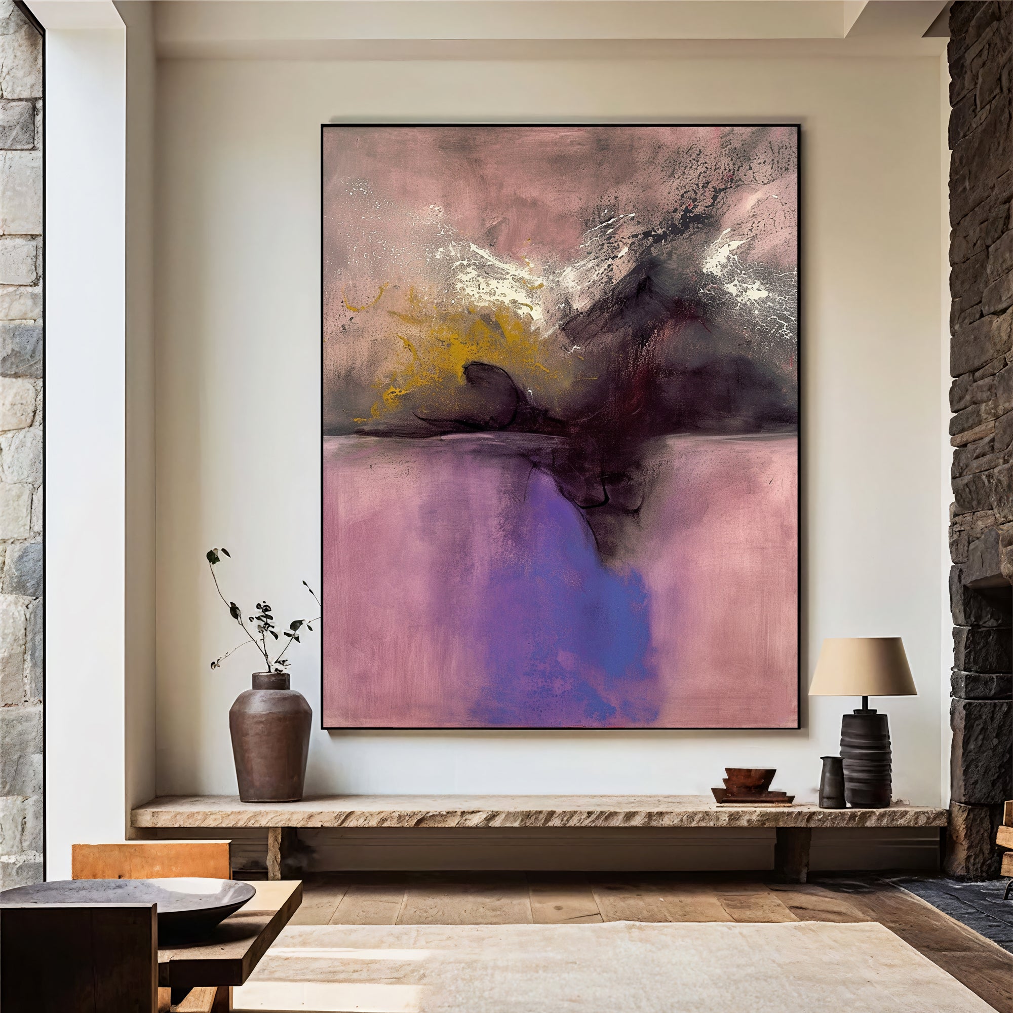 Textured Rose Opulence | Pink Purple