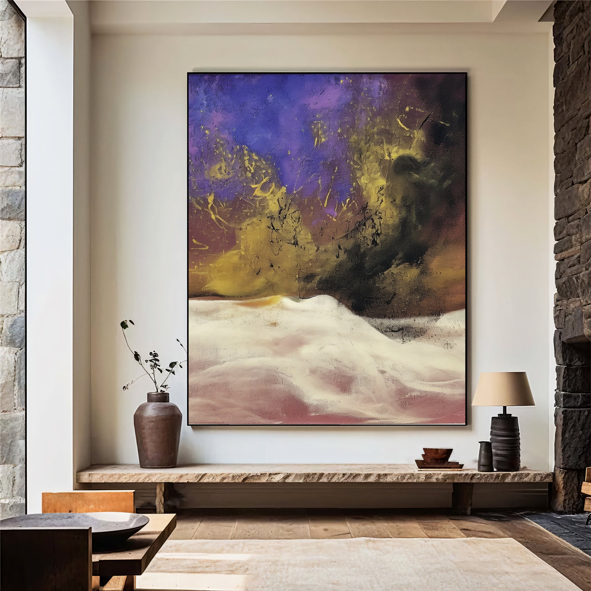 Textured Purple Vitality | Gold Accents