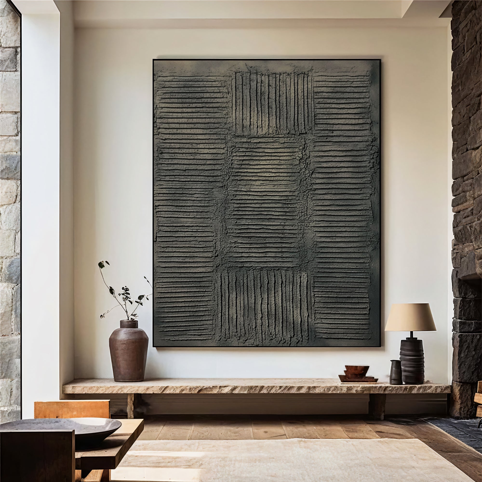 Textured Charcoal Depth | Gray Layers