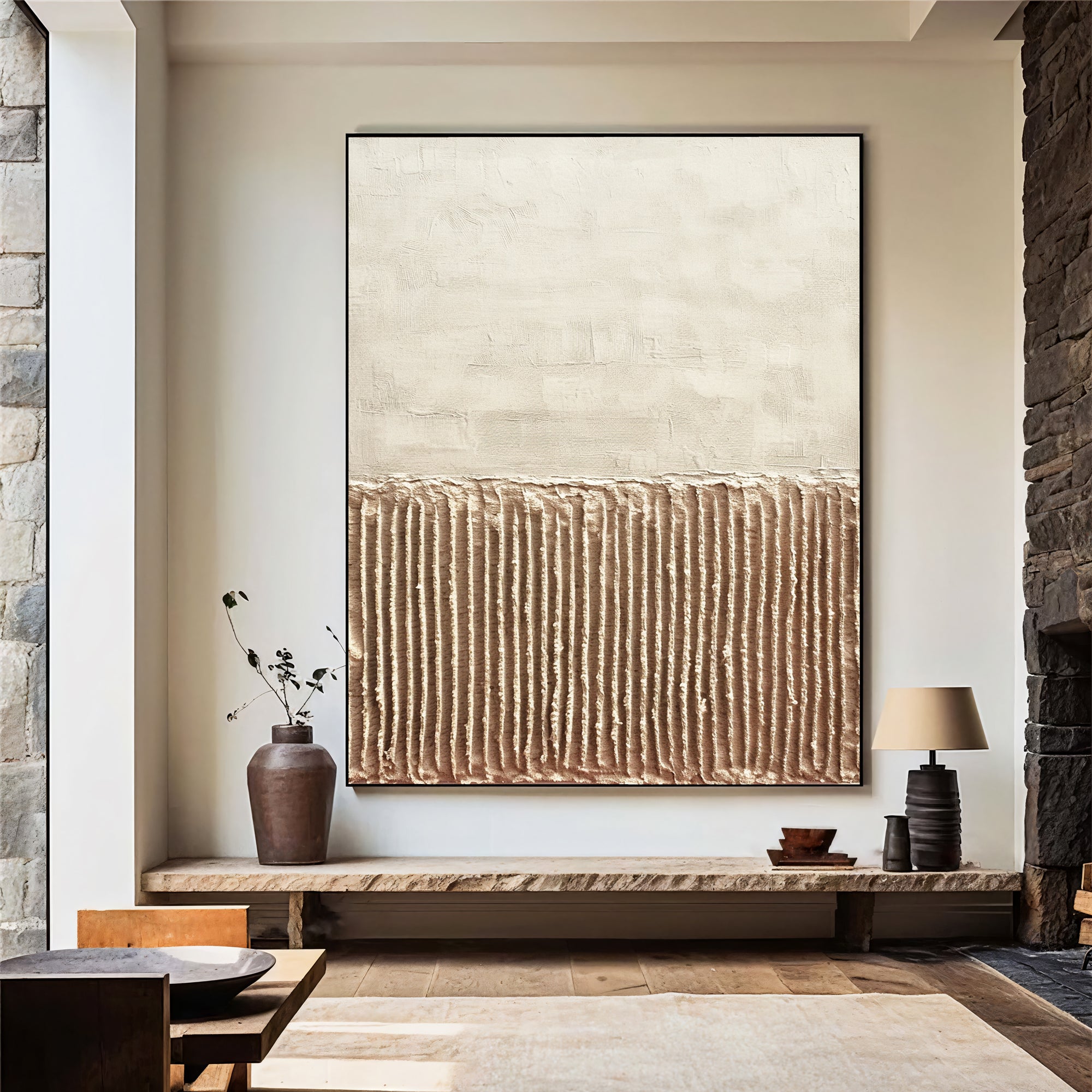 Textured Gold Elegance | Beige Accents