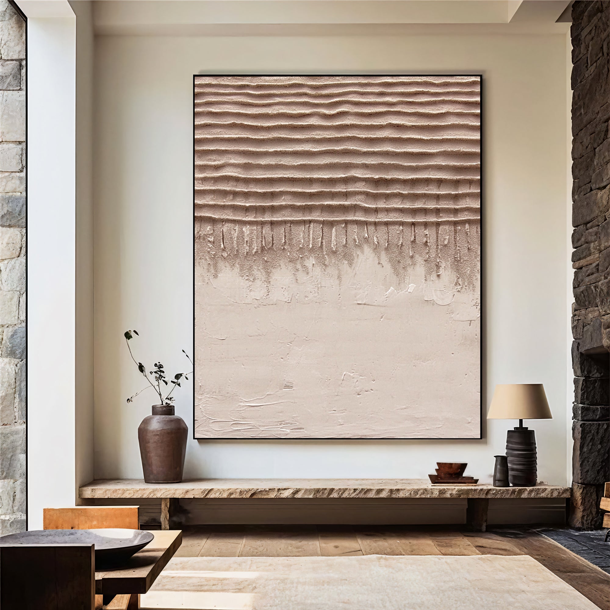 Textured Earthy Serenity | Beige Layers